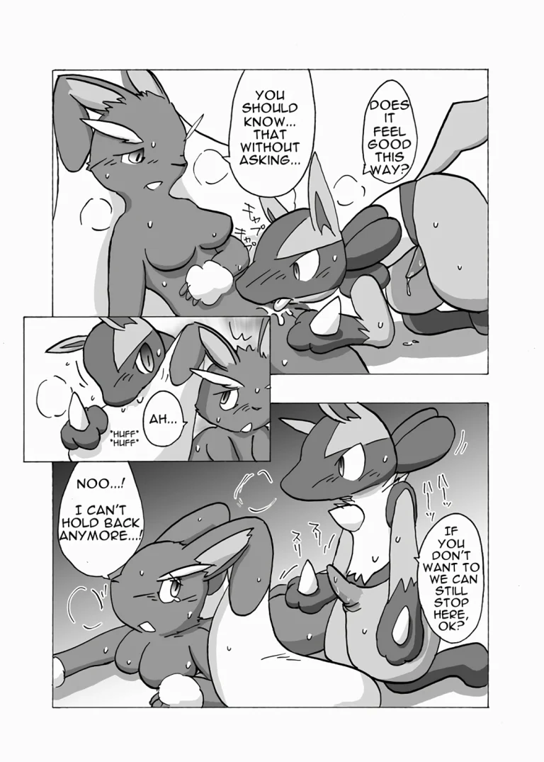 Lucario X Lopunny porn comic picture 11