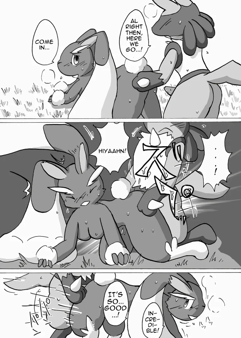 Lucario X Lopunny porn comic picture 12