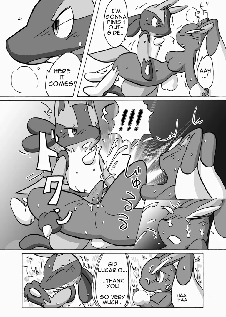Lucario X Lopunny porn comic picture 13