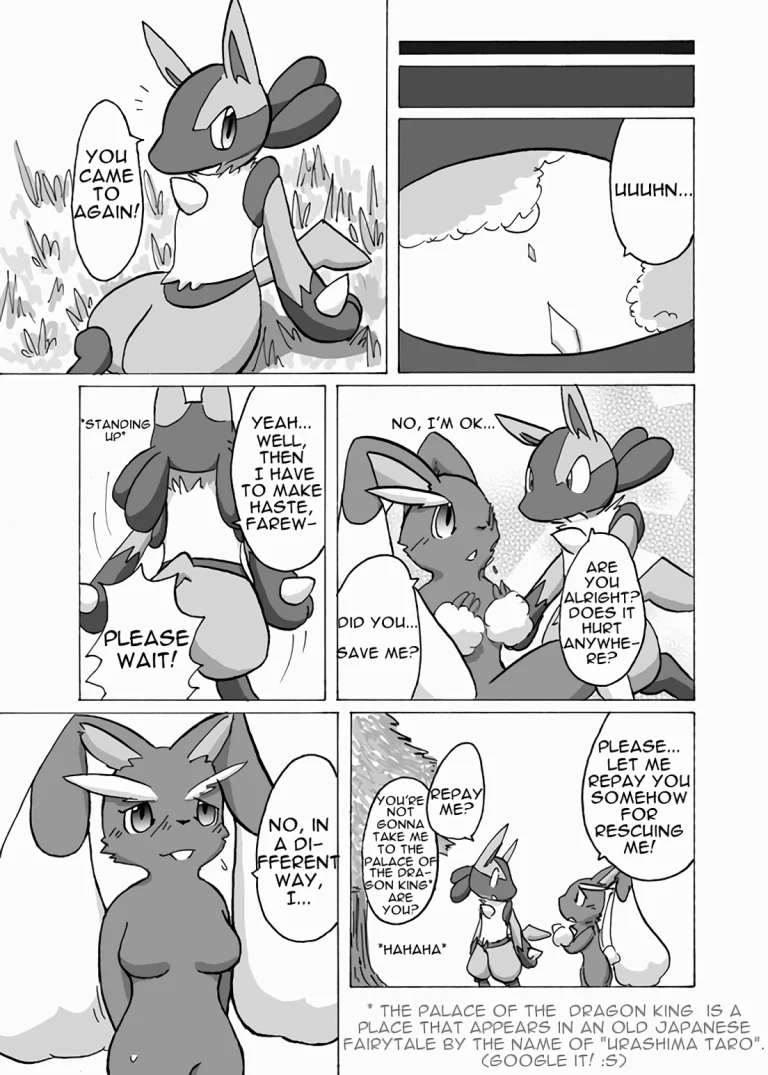 Lucario X Lopunny porn comic picture 5