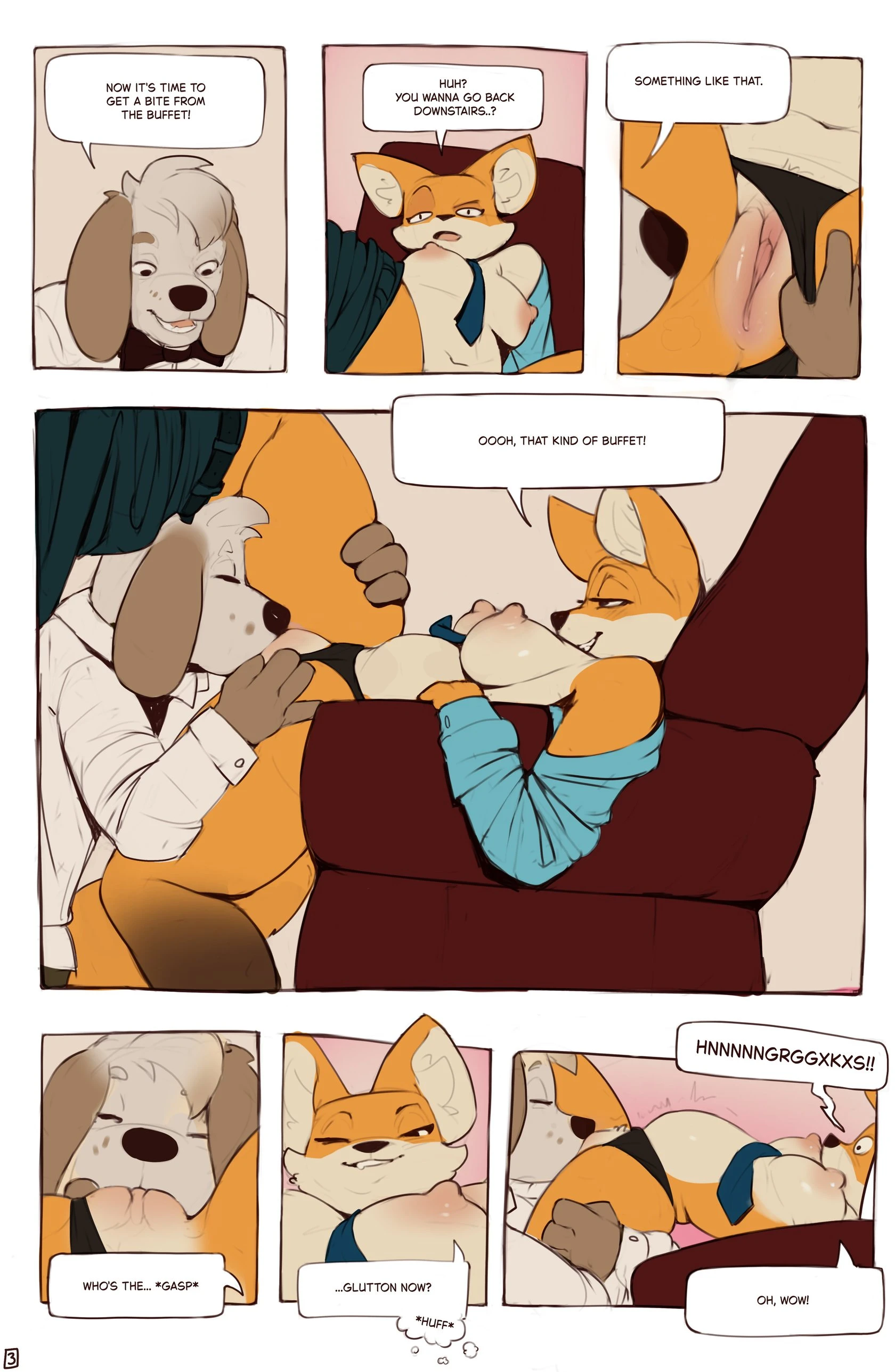 Lucy Sneaks into a wedding to raid the buffet and gets shagged porn comic picture 4