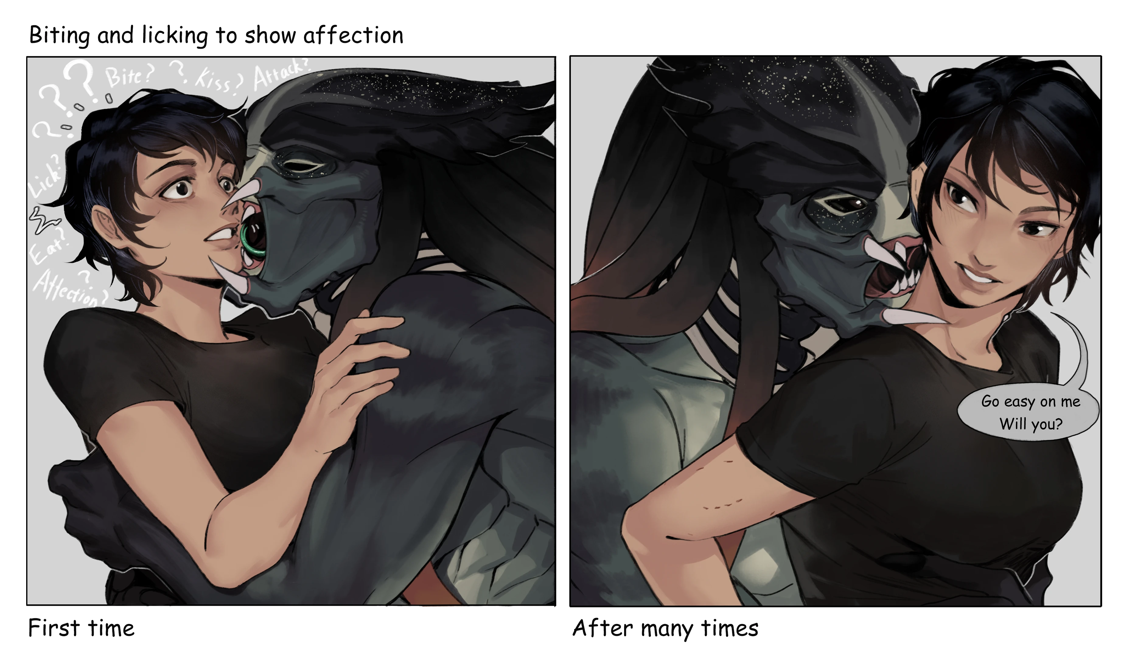 Luo & 'Freckles' (Yautja OC & "Ooman") porn comic picture 10