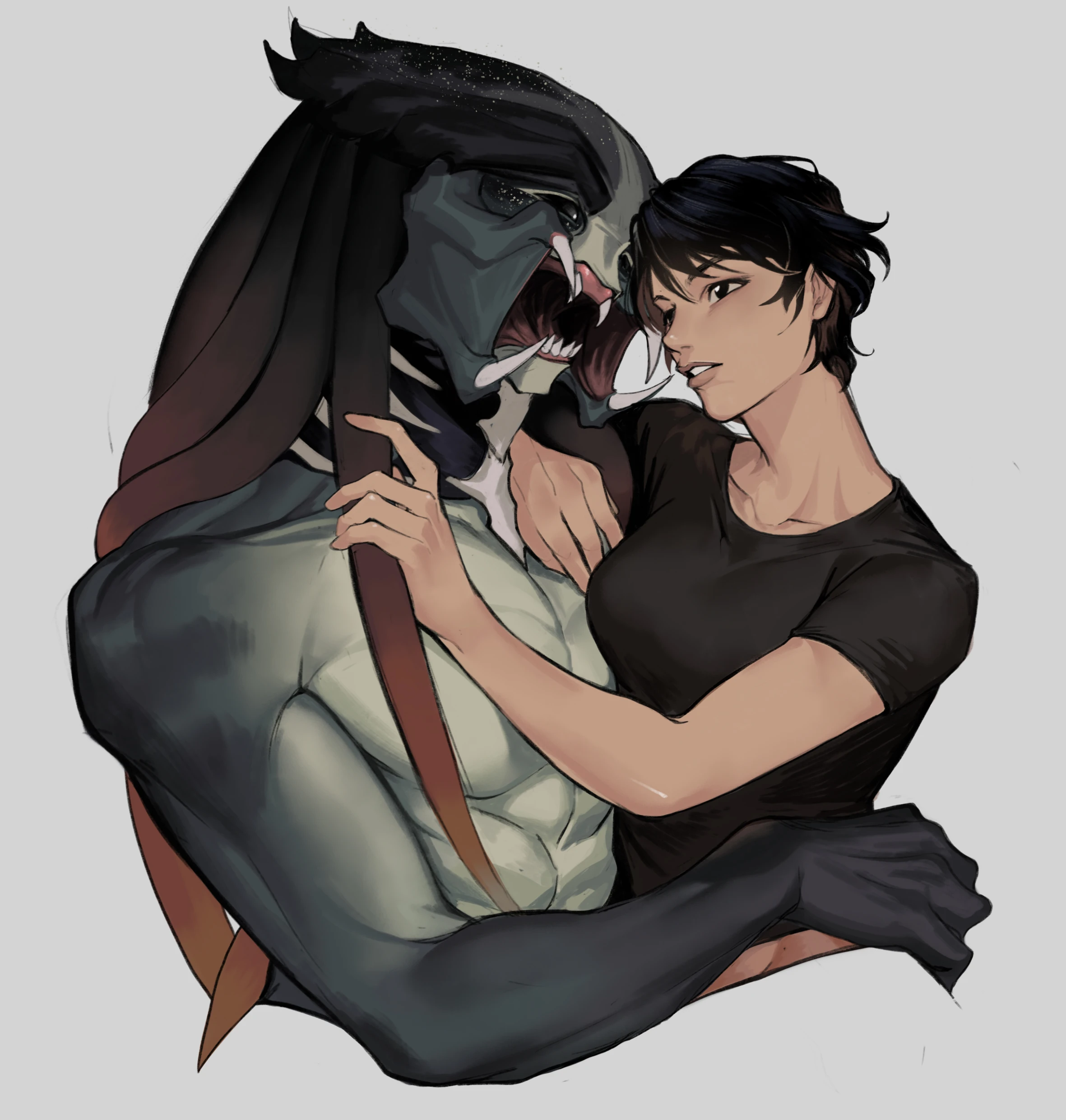 Luo & 'Freckles' (Yautja OC & "Ooman") porn comic picture 11