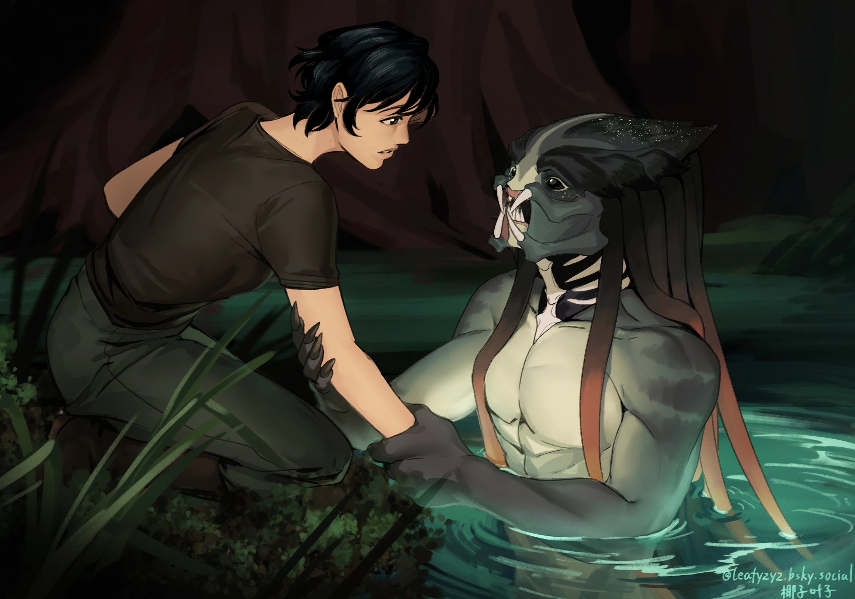 Luo & 'Freckles' (Yautja OC & "Ooman") porn comic picture 14