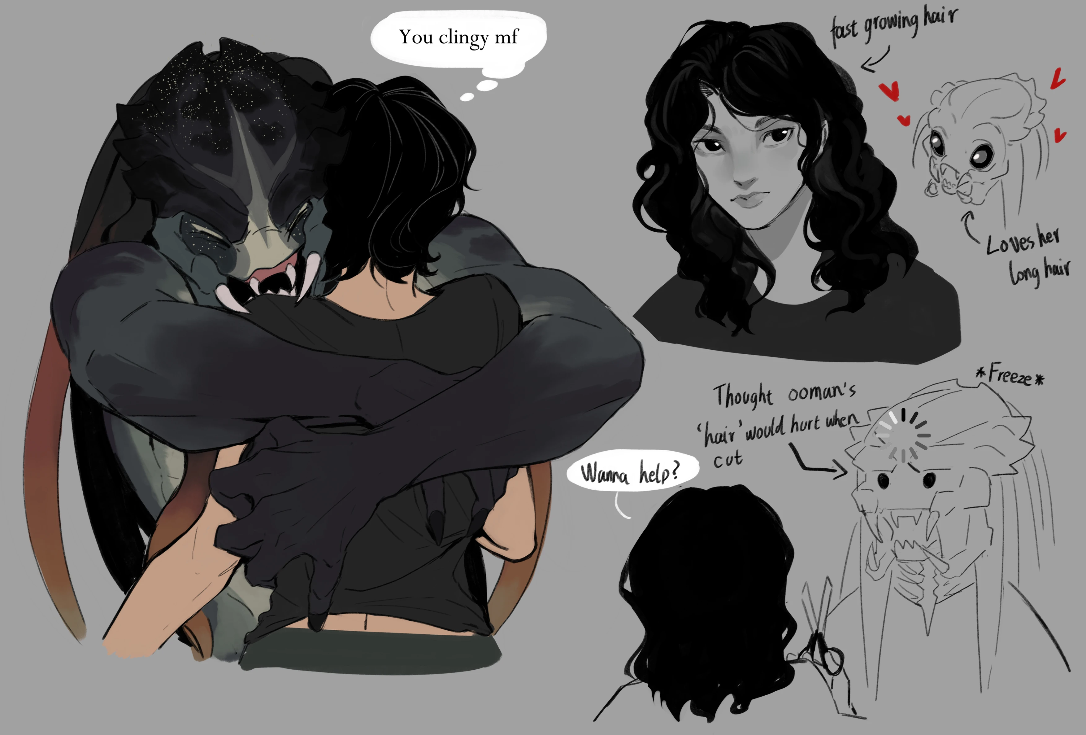 Luo & 'Freckles' (Yautja OC & "Ooman") porn comic picture 19