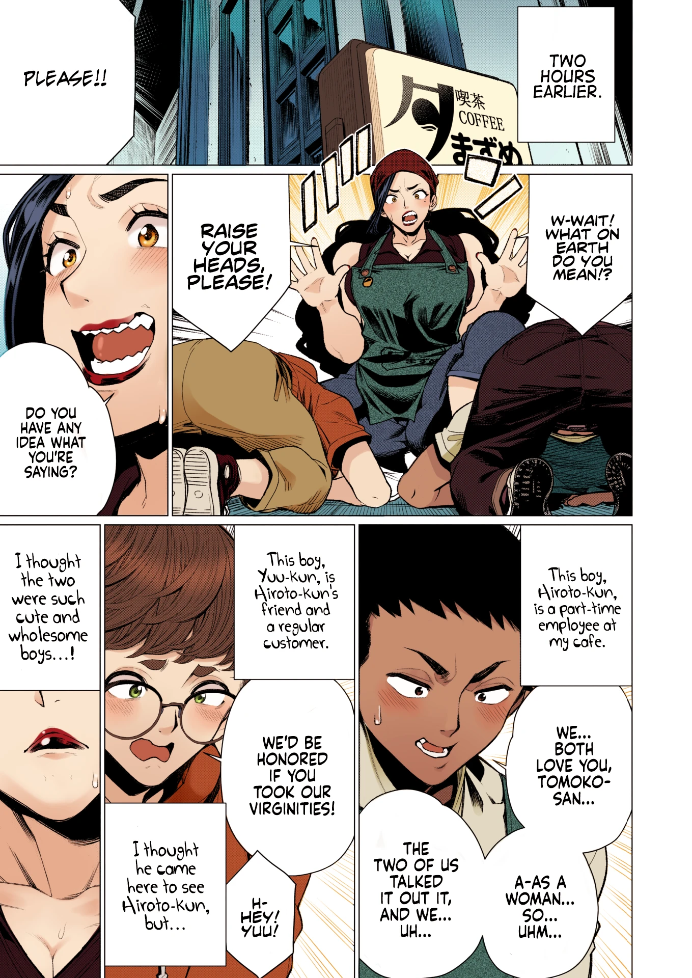Matured Meat Sandwich Special at the Married MILF Cafe porn comic picture 3