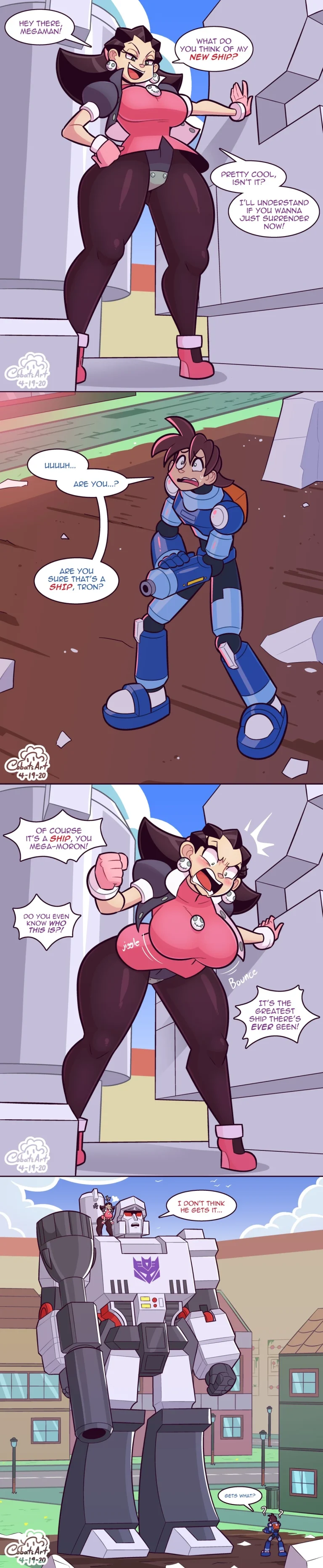 MegaMan and Tron Bonne porn comic picture 12