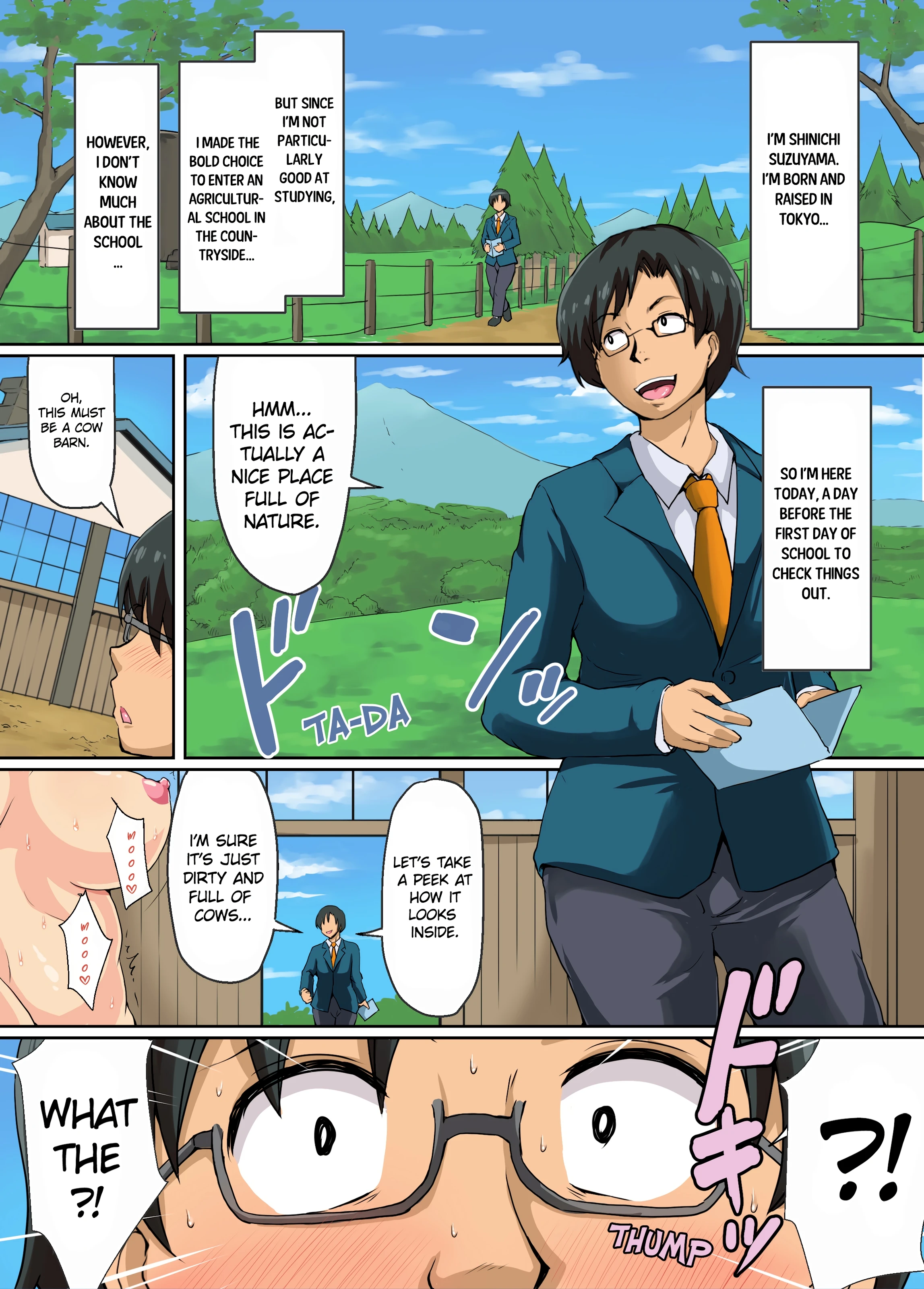 Milking Cowgirls at a School Farm porn comic picture 2