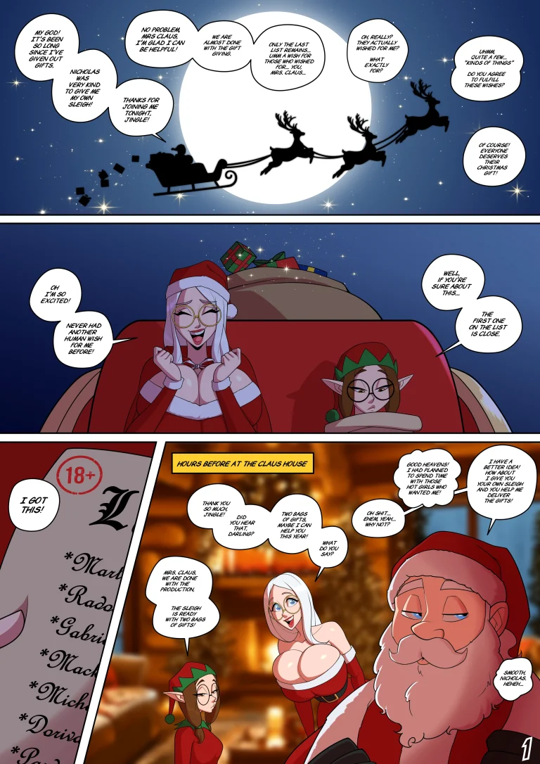 Mrs. Claus in: White Christmas! porn comic picture 1