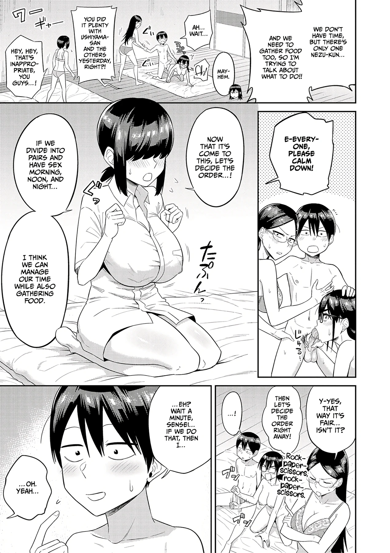 Mujintou de, SEX ni Kyoumi Shinshin na Dosukebe Inkya Joshi-tachi to Harem Life 3 porn comic picture 3