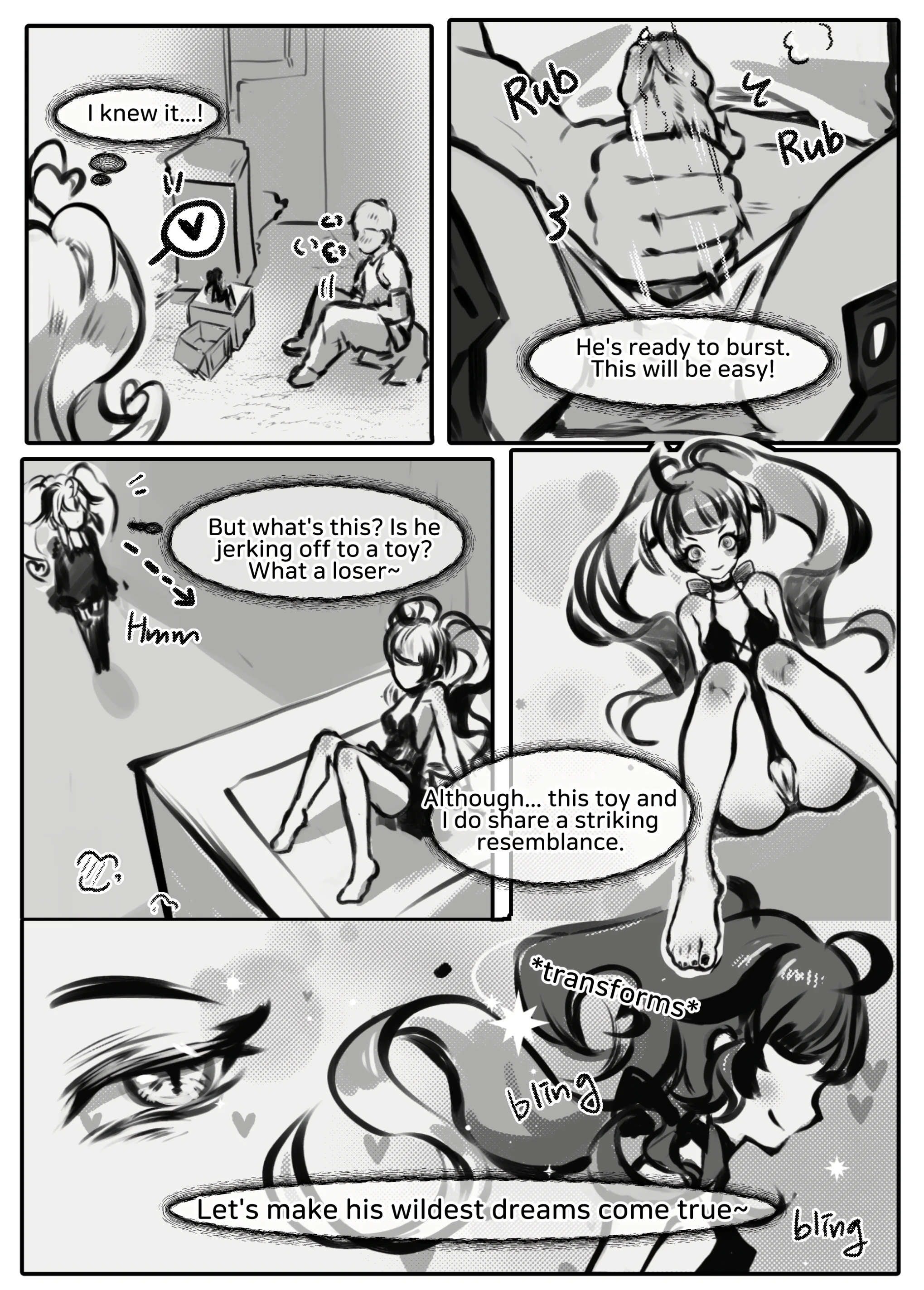 My figurine turned into a SUCCUBUS! porn comic picture 5