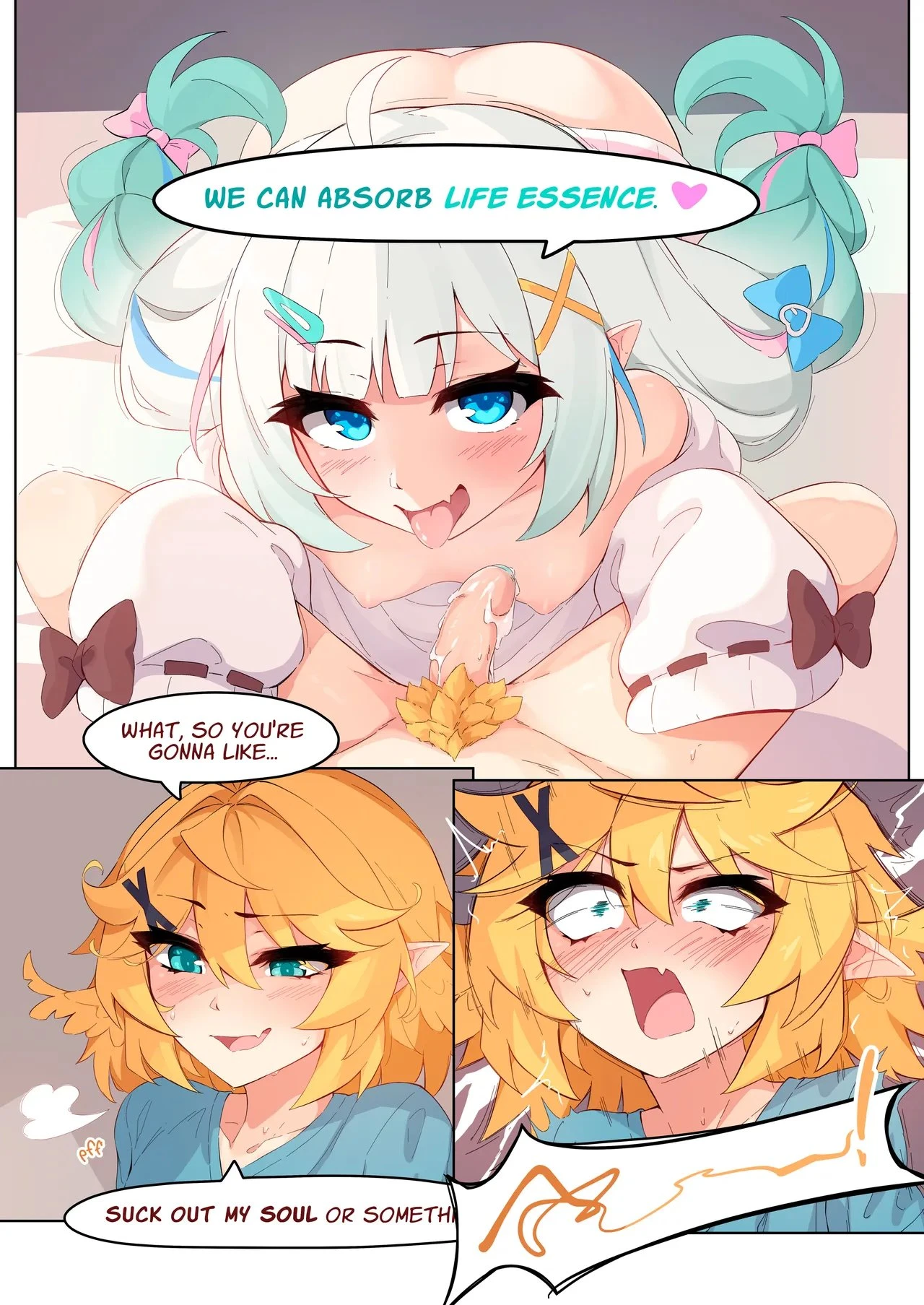 My GF (ghost friend) caught me Jerking Off and now she's Bouncing on it CRAZY STYLE porn comic picture 18