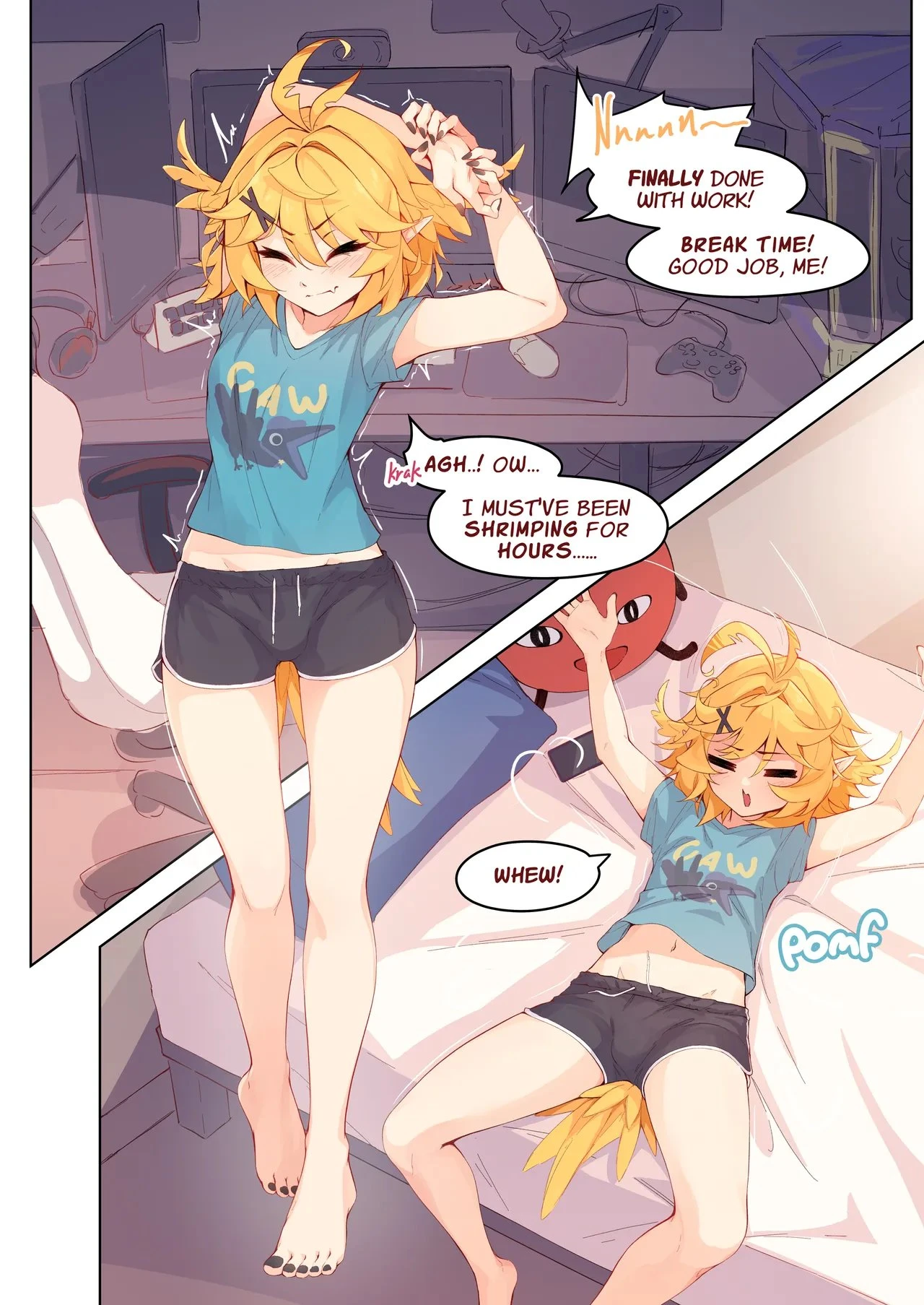 My GF (ghost friend) caught me Jerking Off and now she's Bouncing on it CRAZY STYLE porn comic picture 2