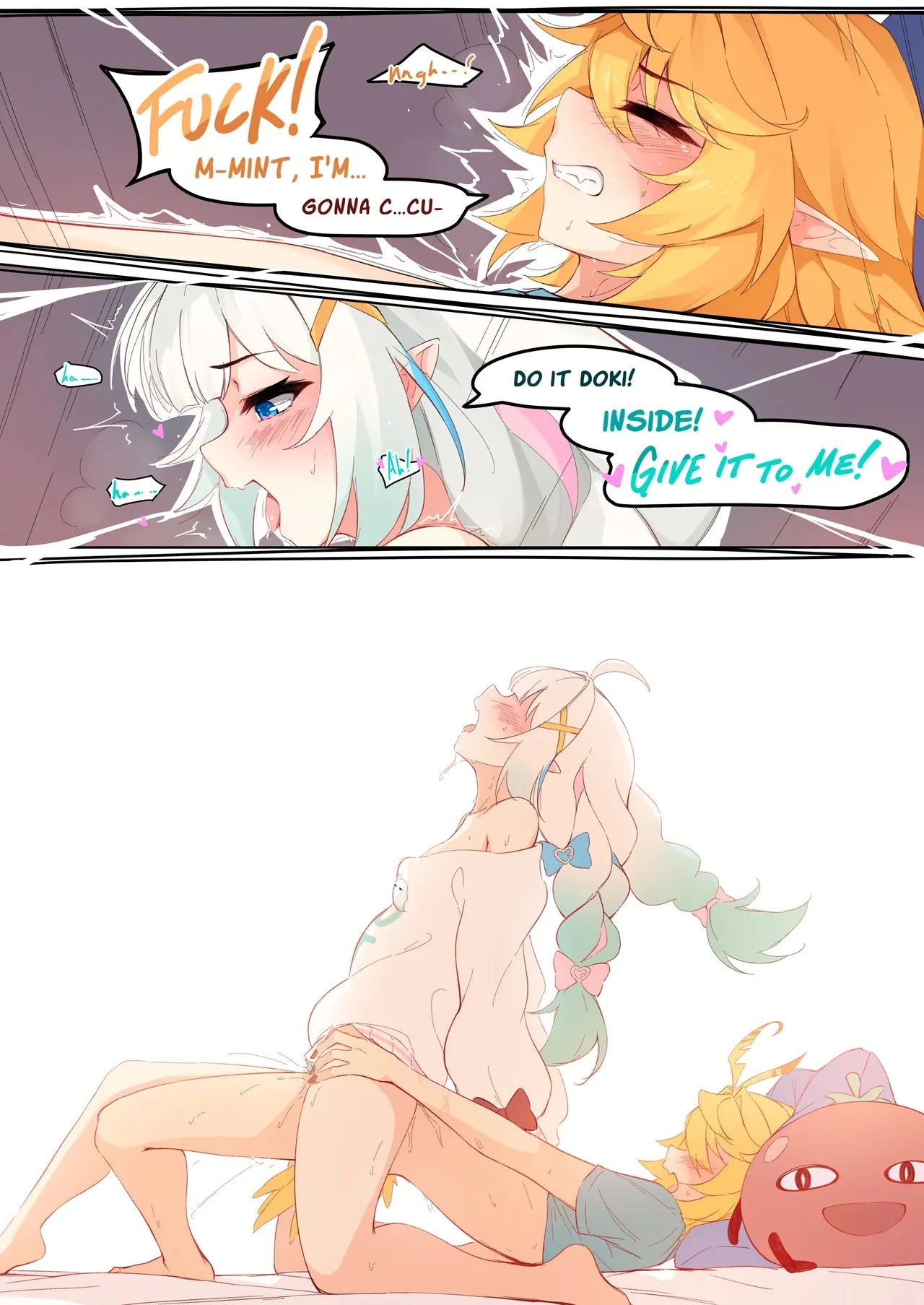 My GF (ghost friend) caught me Jerking Off and now she's Bouncing on it CRAZY STYLE porn comic picture 34