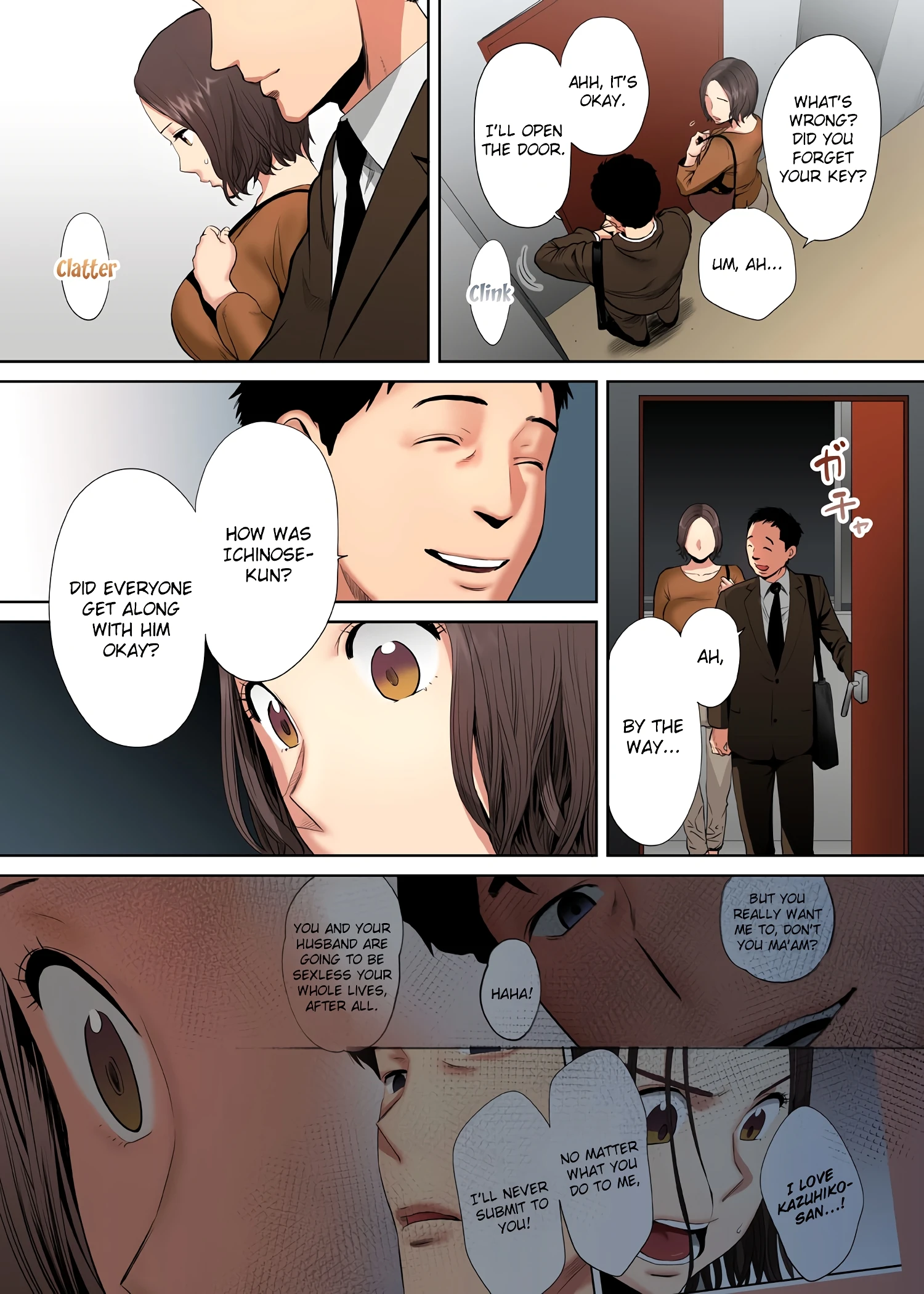 My Husband's Subordinate is Going to Make Me Cum... An Adulterous Wife Who Can't Resist the Pleasure 03 porn comic picture 3