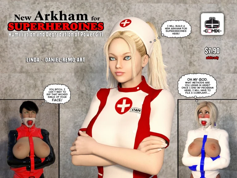 New Arkham For Superheroines 1 - Humiliation and Degradation of Power Girl porn comic picture 1