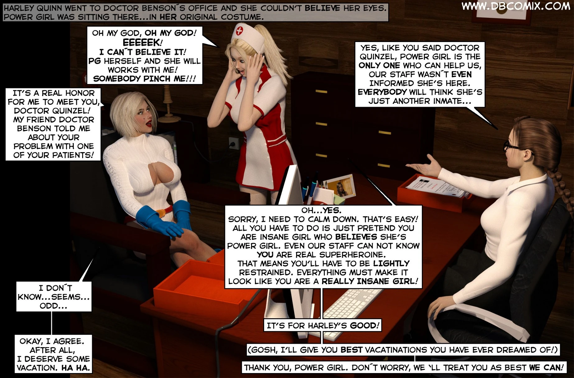 New Arkham For Superheroines 1 - Humiliation and Degradation of Power Girl porn comic picture 19