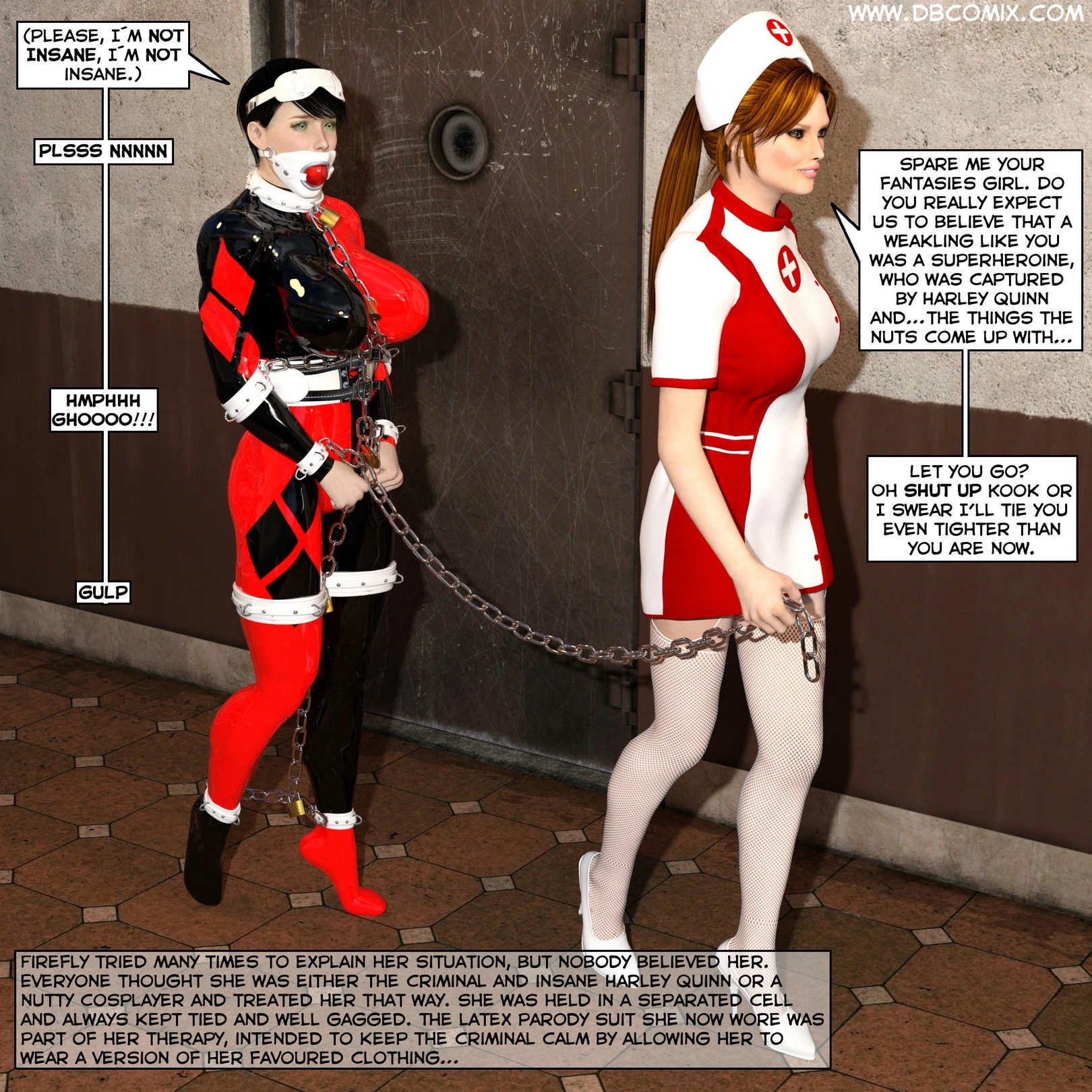 New Arkham For Superheroines 1 - Humiliation and Degradation of Power Girl porn comic picture 3