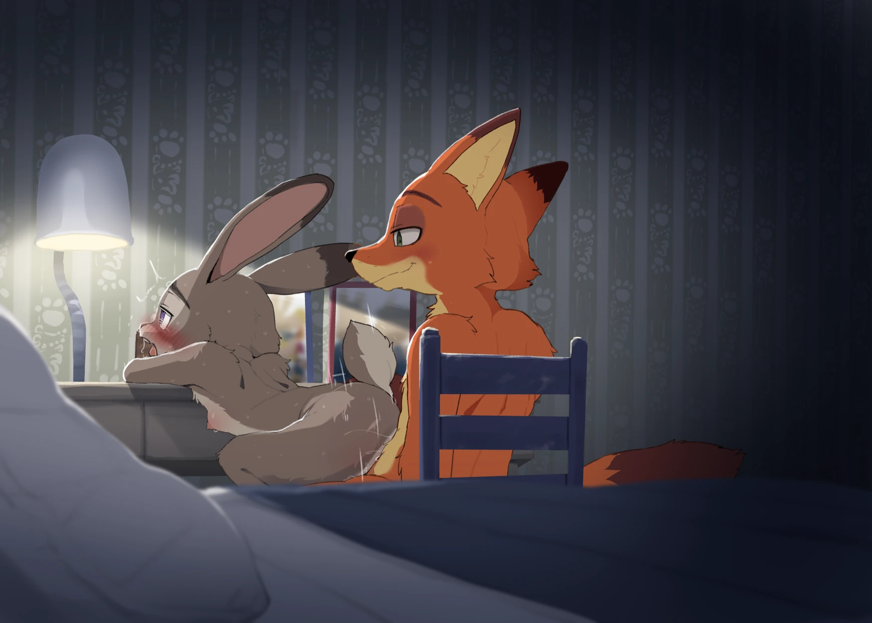 Nick helps Judy who fell asleep in her work clothes porn comic picture 7
