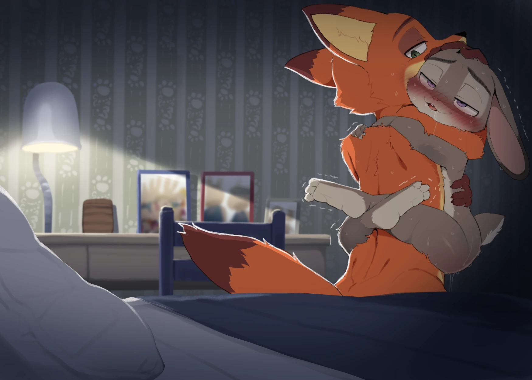 Nick helps Judy who fell asleep in her work clothes porn comic picture 9