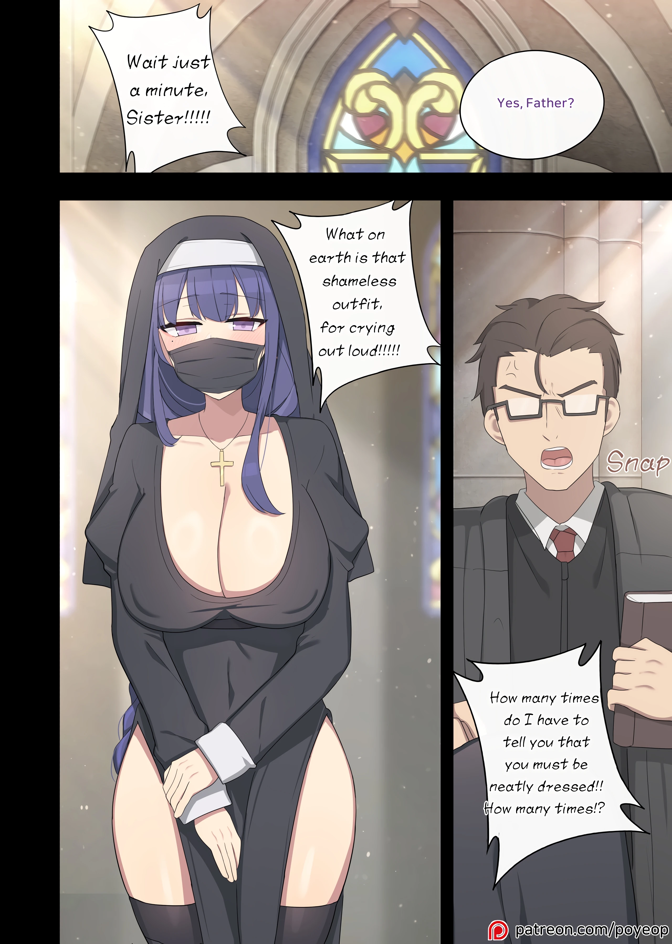 Novice Nun Raiden porn comic picture 1