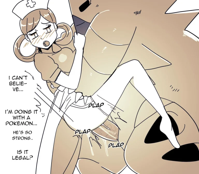 Nurse Joy x Tyranitar porn comic picture 5