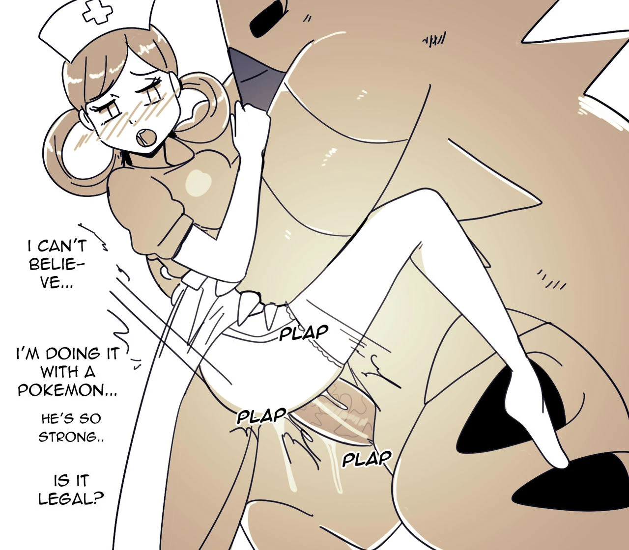 Nurse Joy x Tyranitar porn comic picture 5