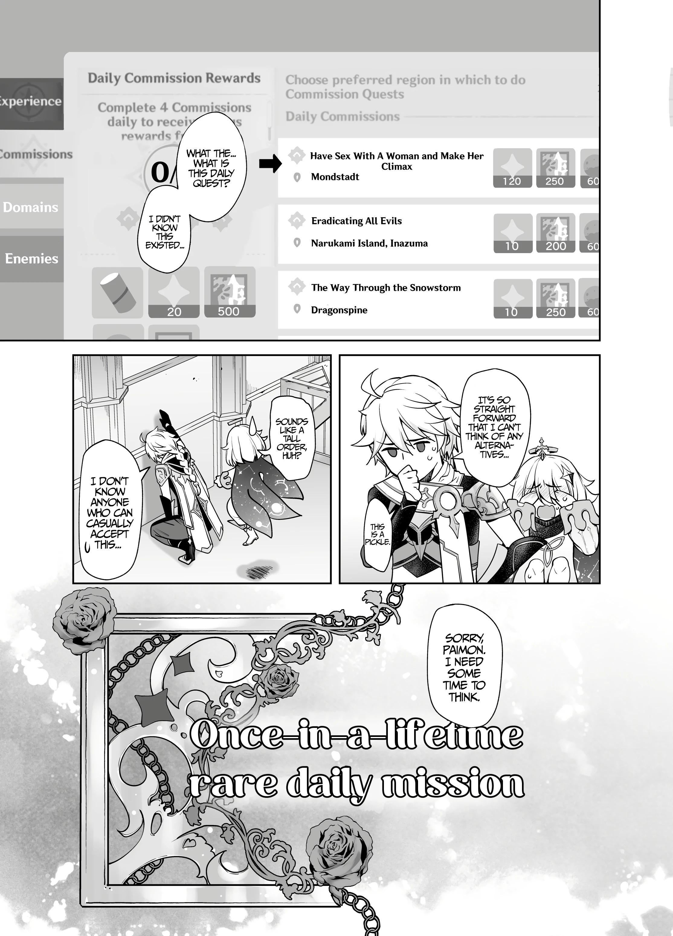 Once in a Lifetime Rare Daily Mission porn comic picture 2