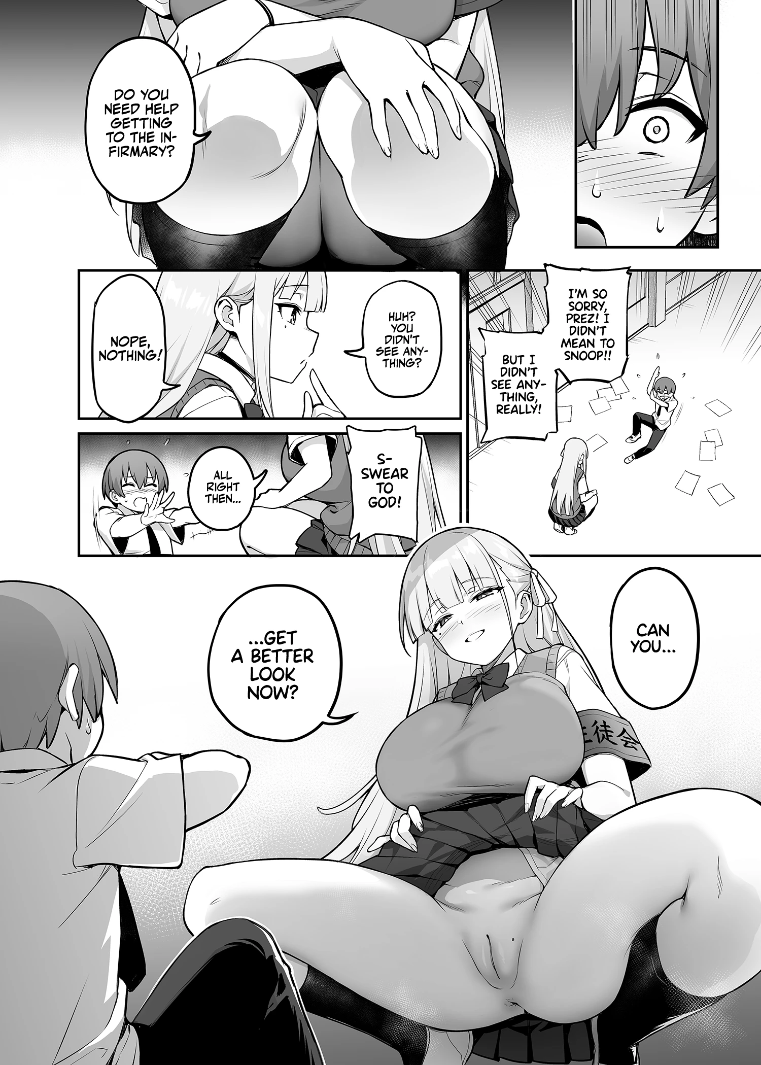Our Beloved School Prez's TITS are too BIG! porn comic picture 7