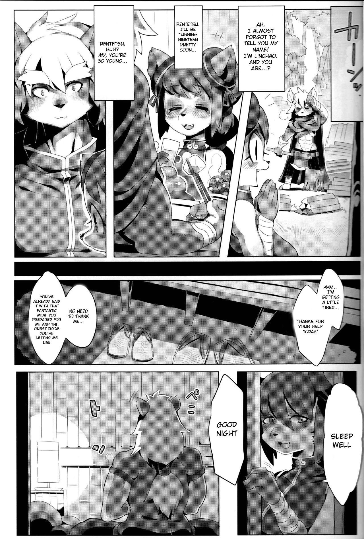 Panda-sanchi Shukuhakutan porn comic picture 6