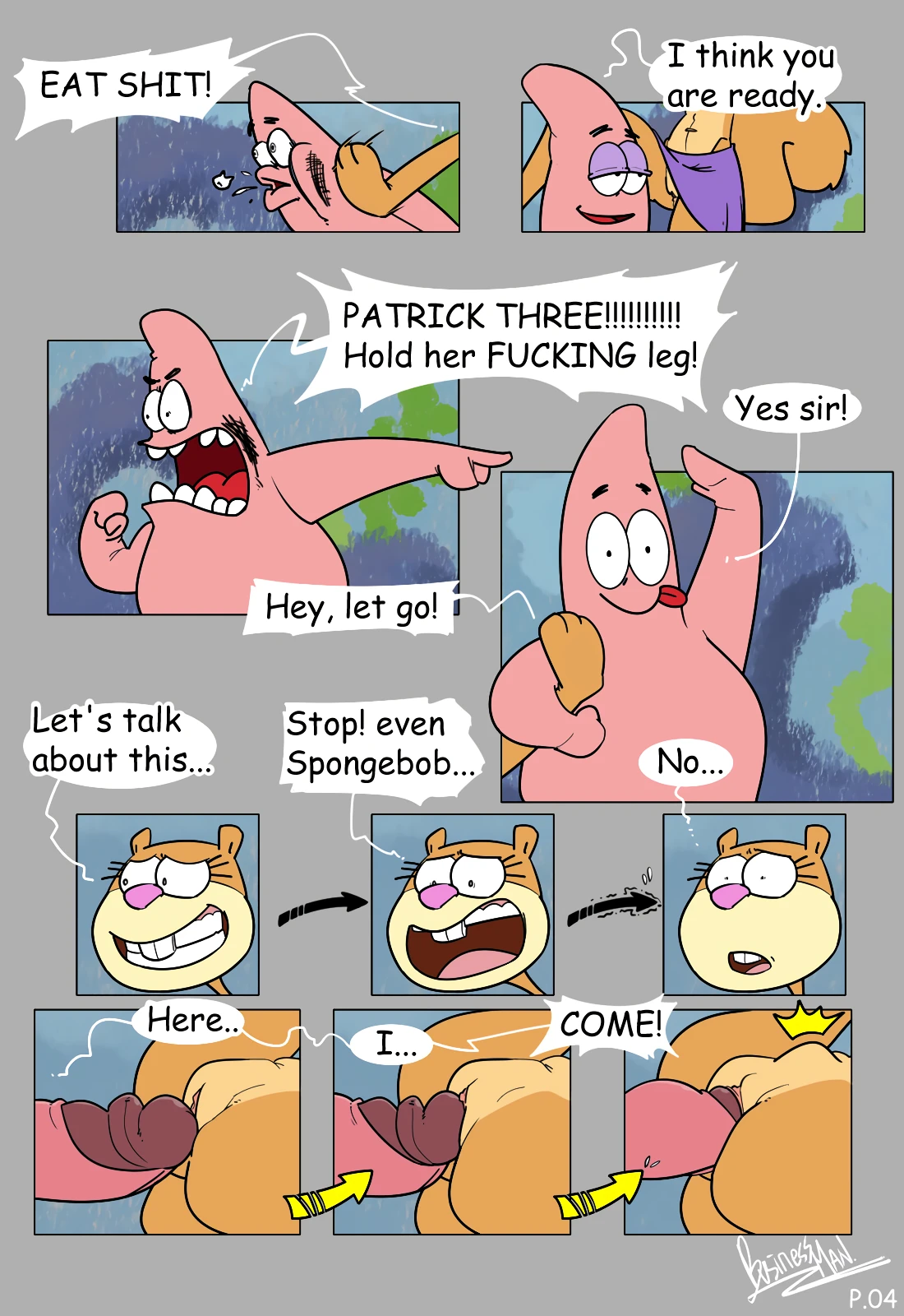 Patrick Star and Sandy Cheeks porn comic picture 3