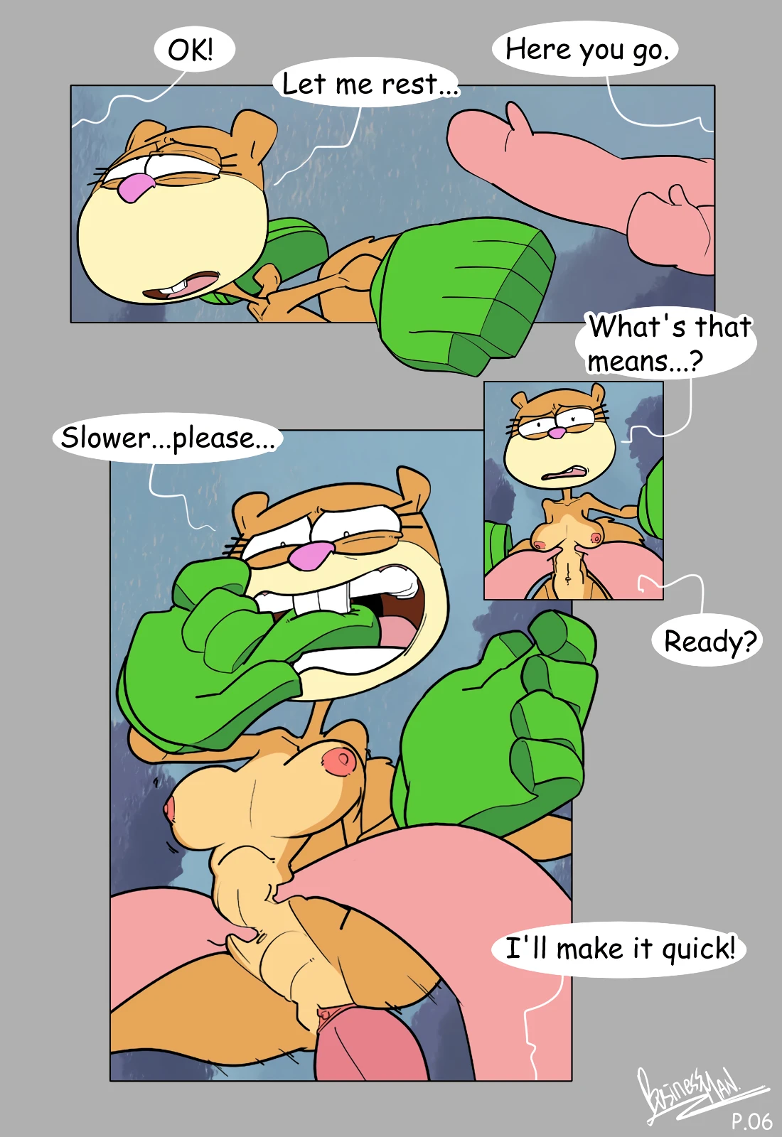 Patrick Star and Sandy Cheeks porn comic picture 5