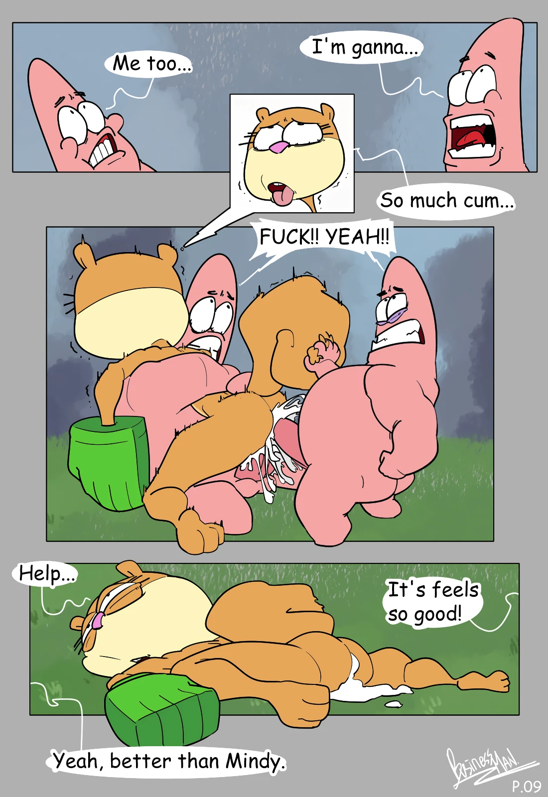 Patrick Star and Sandy Cheeks porn comic picture 8