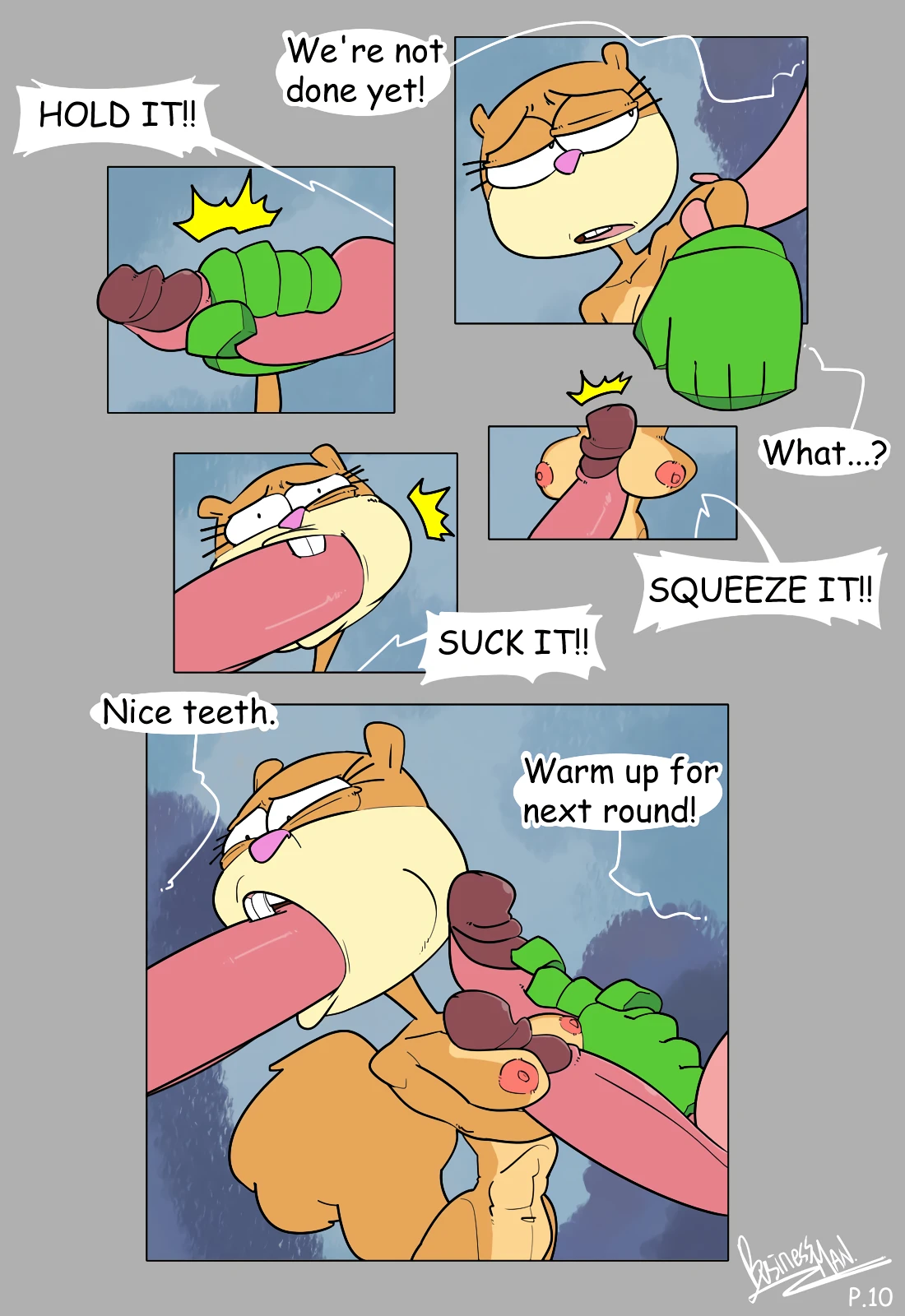Patrick Star and Sandy Cheeks porn comic picture 9