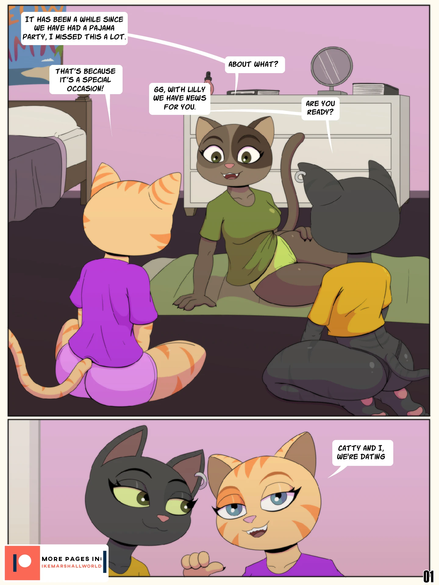 Pijama Party porn comic picture 1