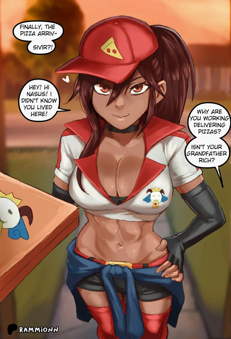 Pizza Sivir and Nasus porn comic picture 1