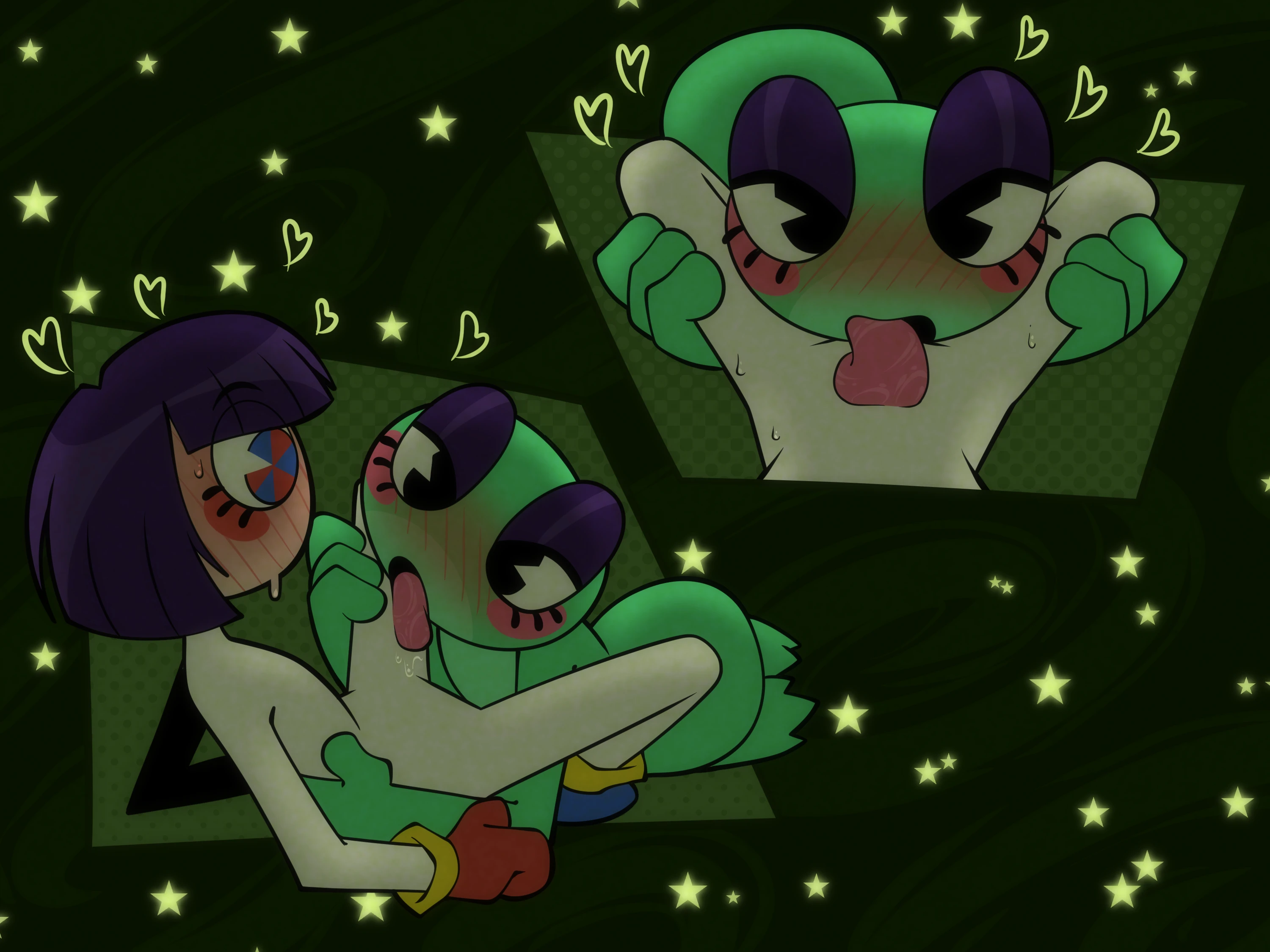 Pomni and Ribbit porn comic picture 3