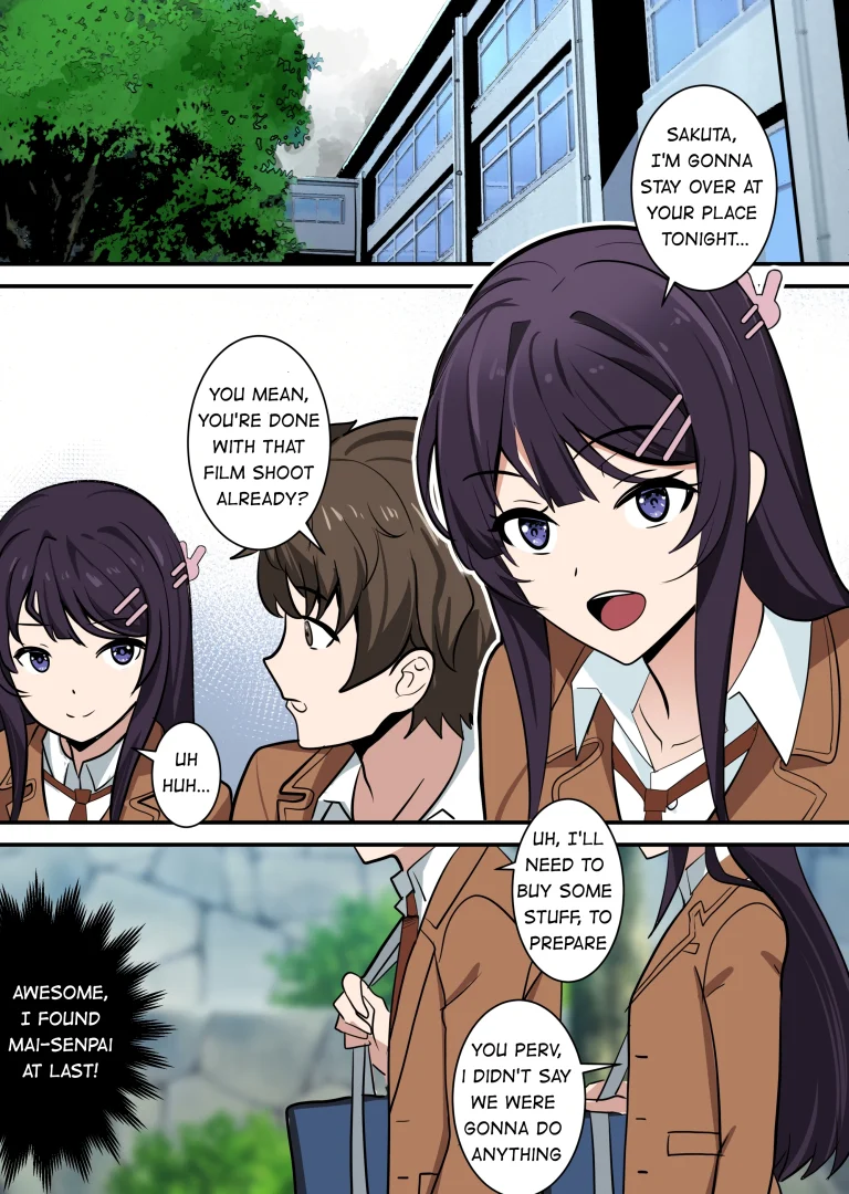 Possessing Sakurajima Mai and Cucking Her Lover porn comic picture 1
