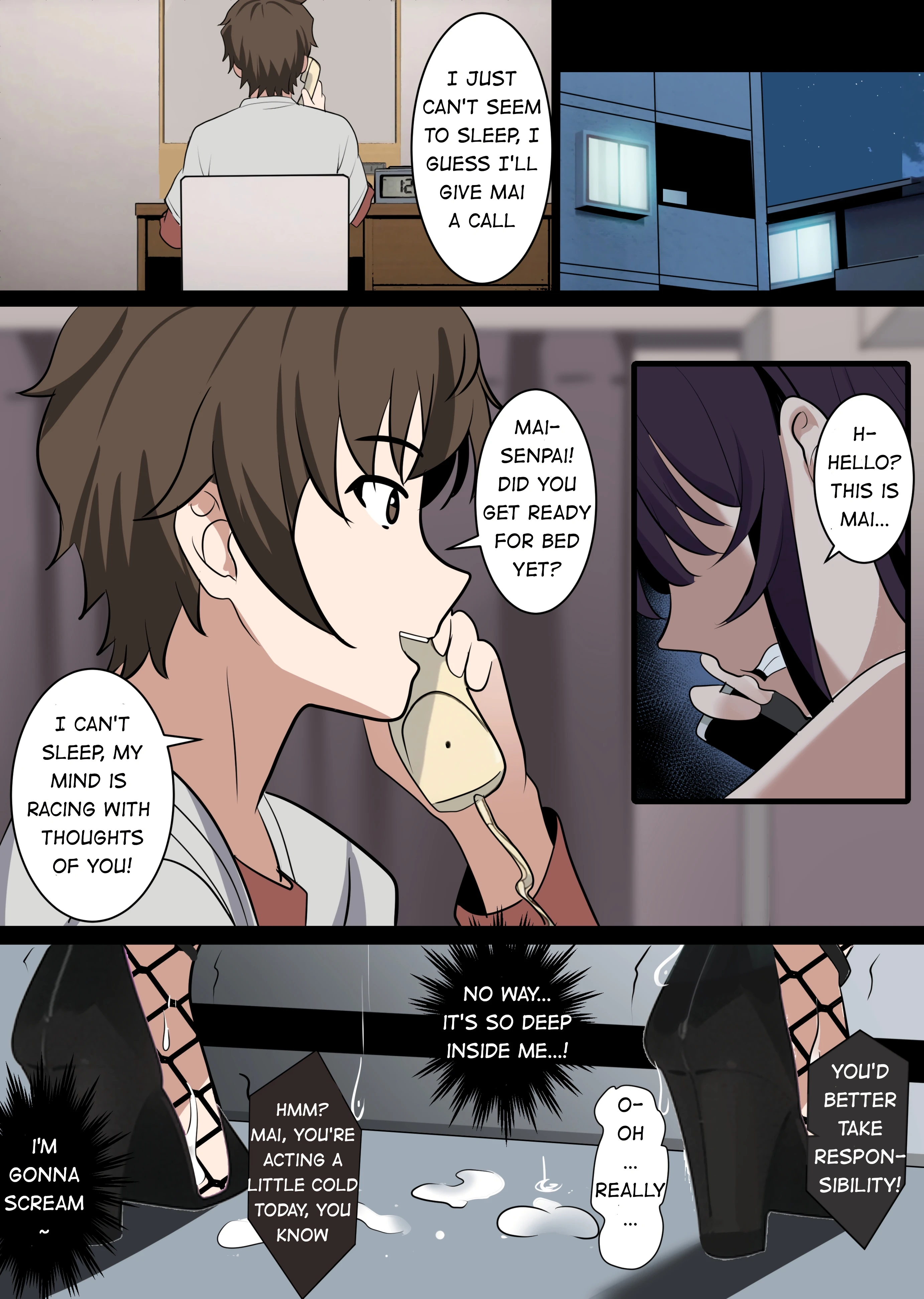 Possessing Sakurajima Mai and Cucking Her Lover porn comic picture 14