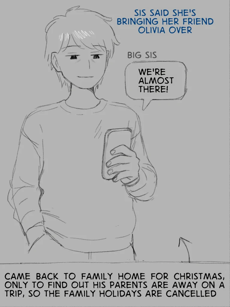Post Christmas hook-up porn comic picture 1