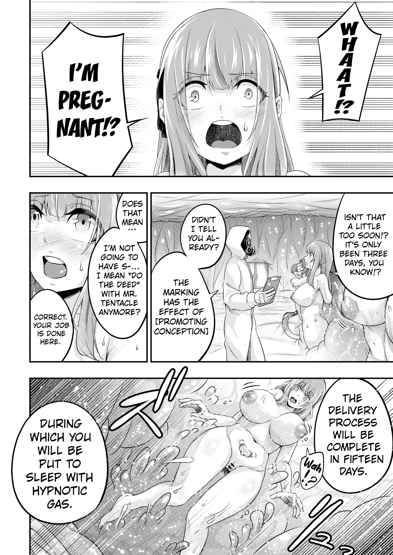 Restrained tentacle rape - Mankind has become breeding stocks for tentacles porn comic picture 40