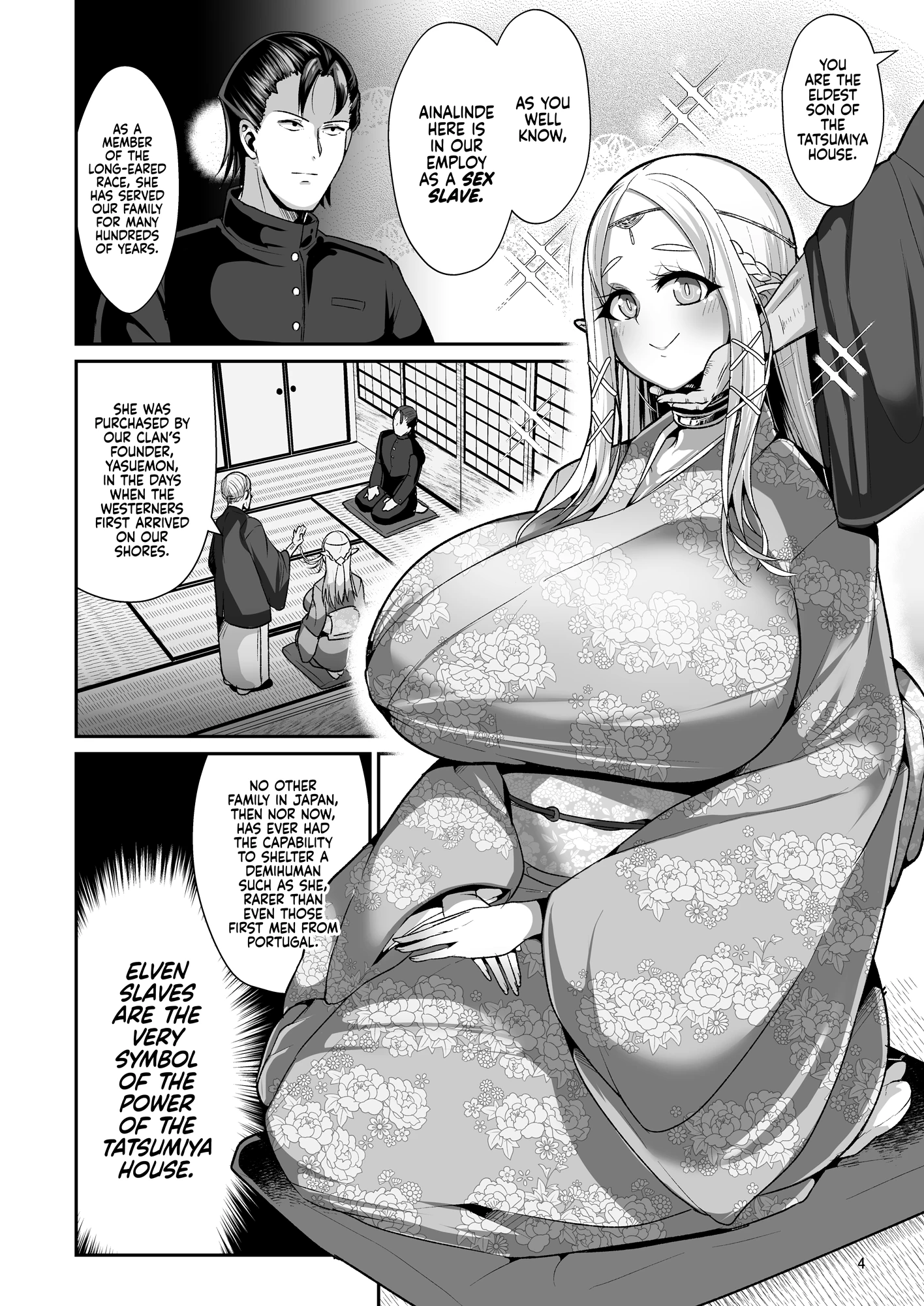Rinjuu-hen Machinations of an Elven Concubine 1: Deathbed porn comic picture 4