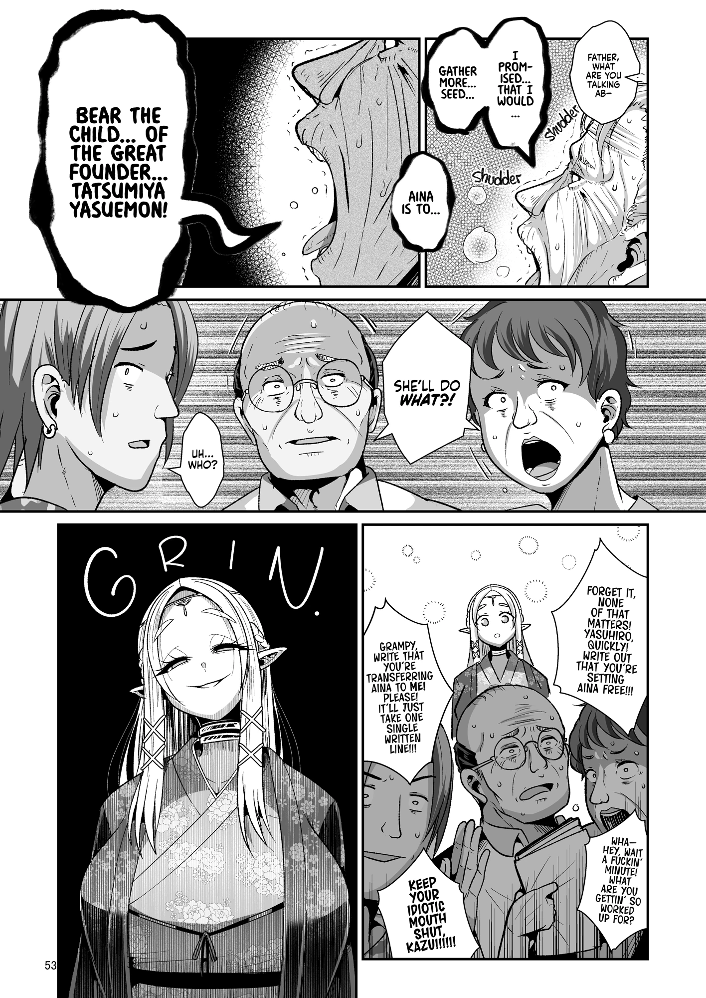 Rinjuu-hen Machinations of an Elven Concubine 1: Deathbed porn comic picture 53