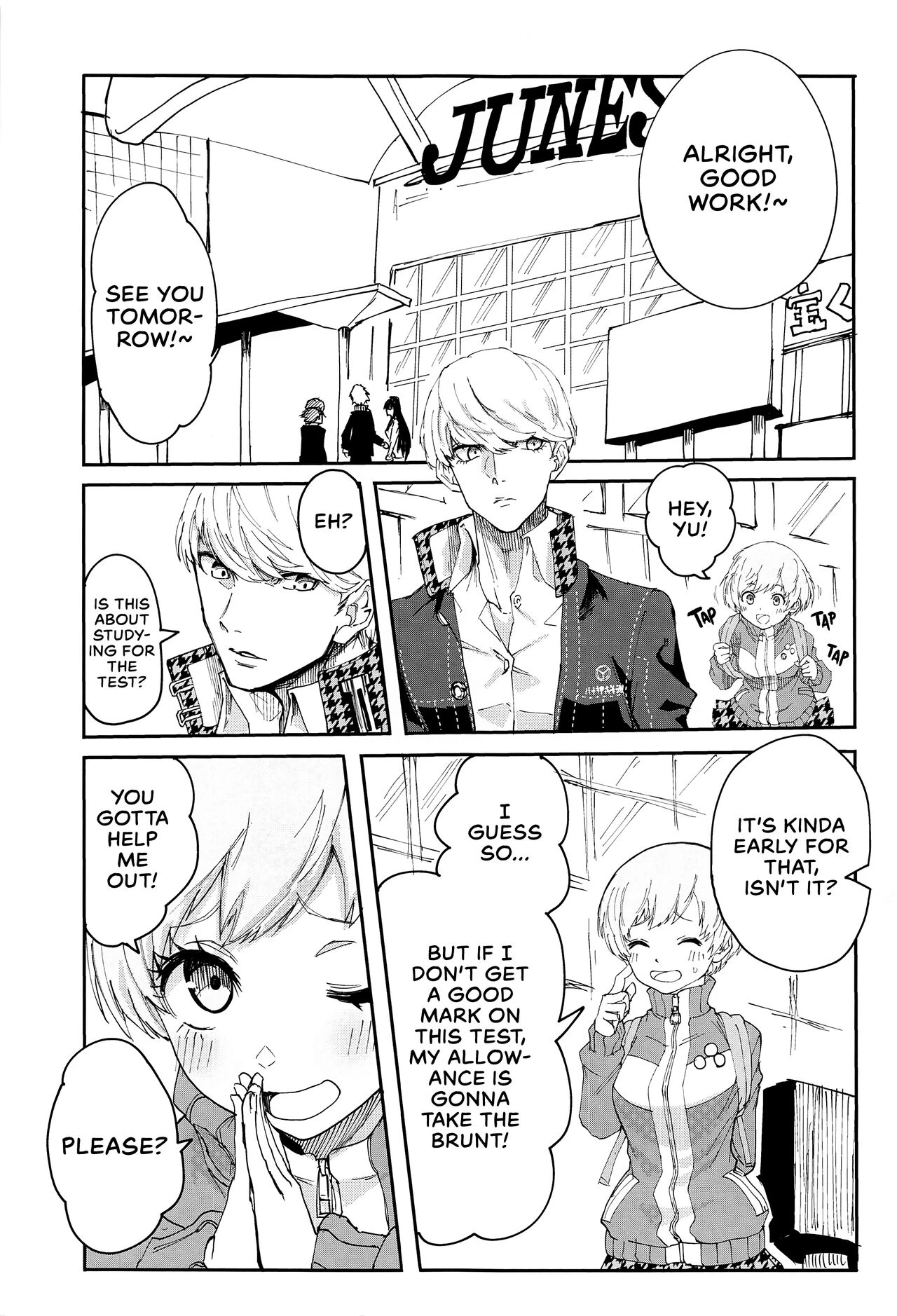 Satonaka Chie's Punishment - Test Study Edition porn comic picture 2