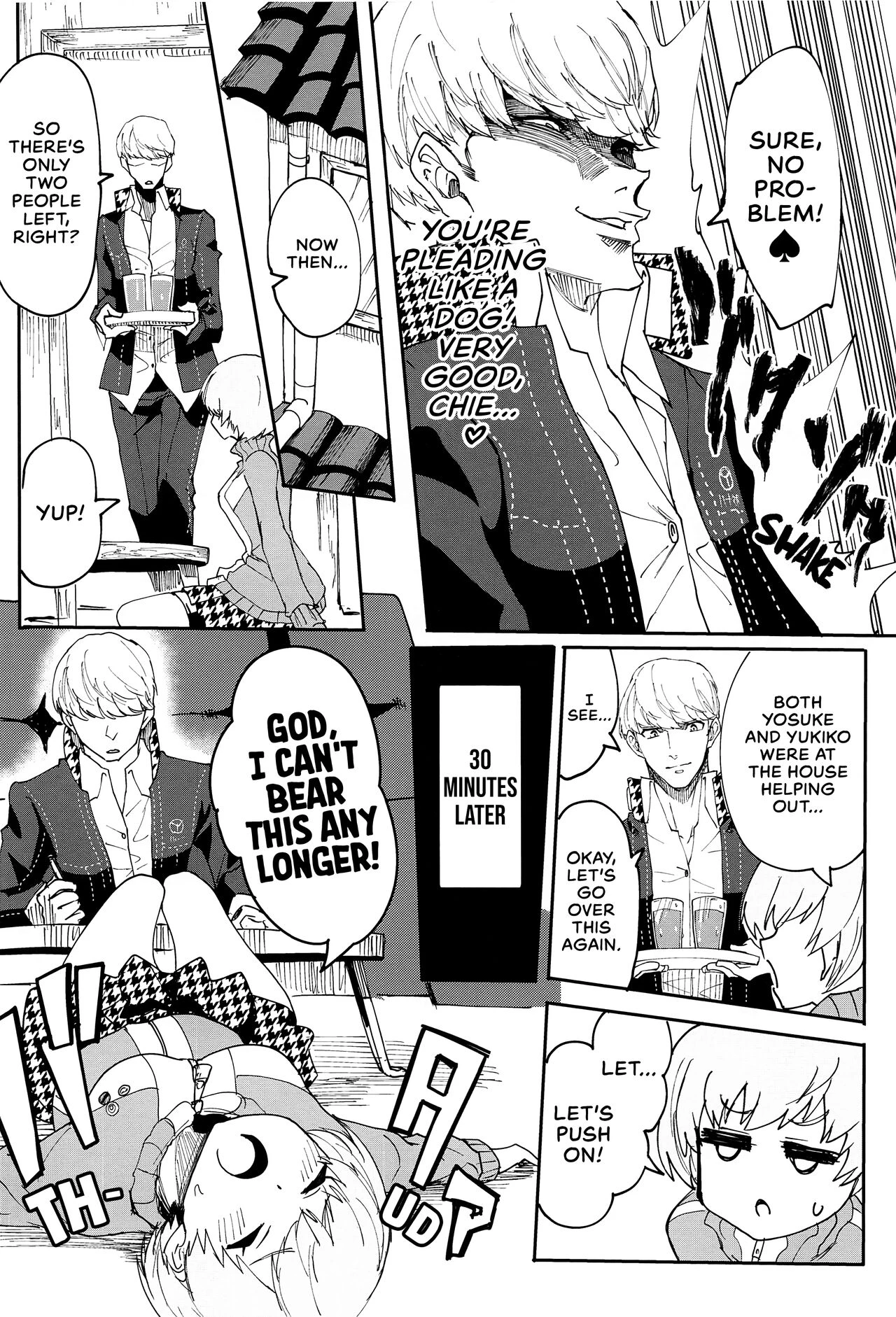 Satonaka Chie's Punishment - Test Study Edition porn comic picture 3