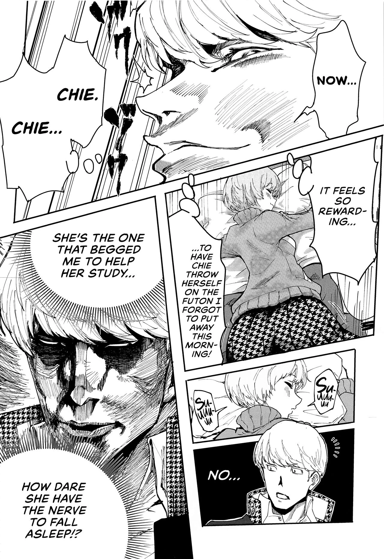 Satonaka Chie's Punishment - Test Study Edition porn comic picture 5