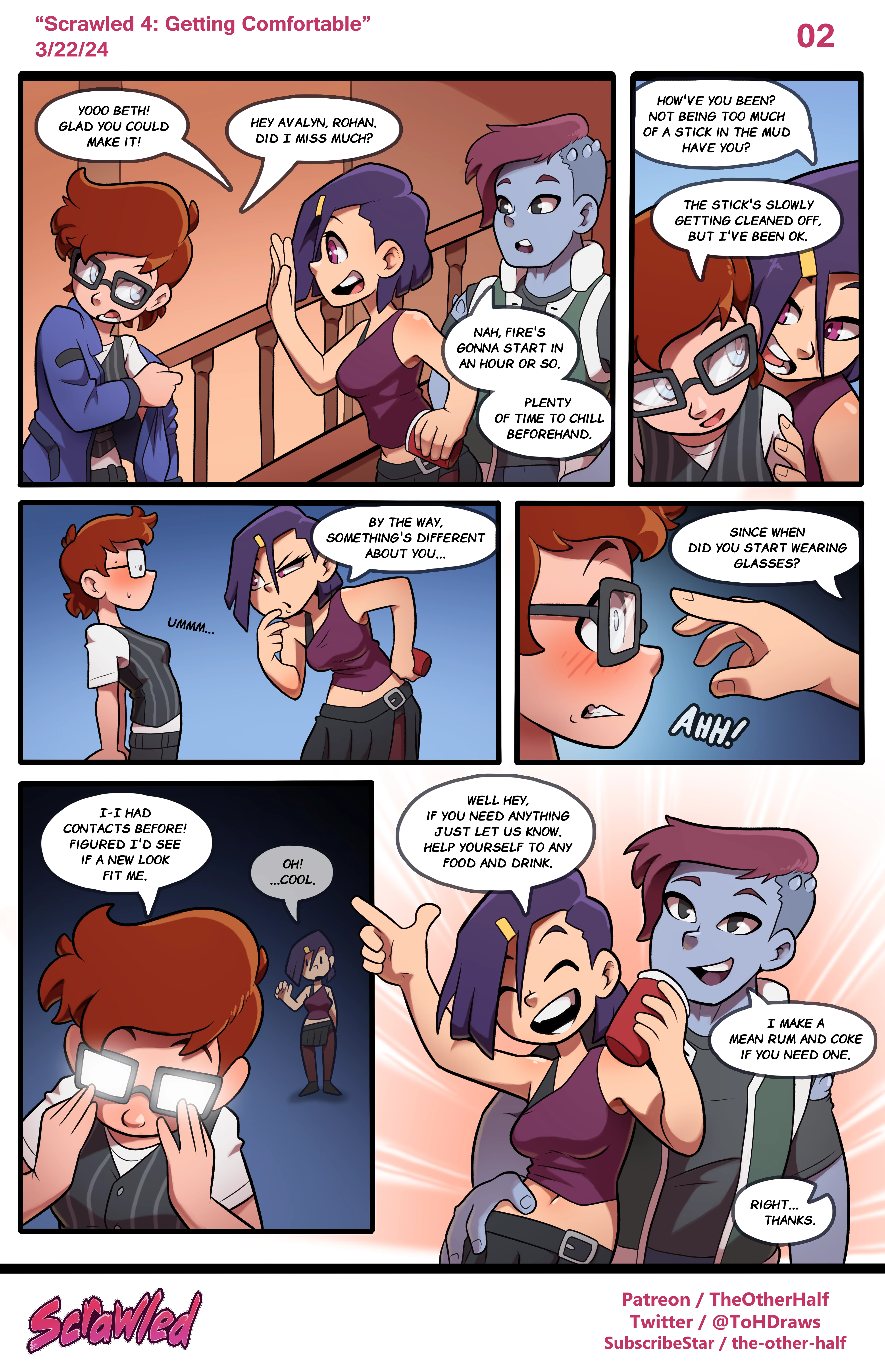 Scrawled 4: Getting Comfortable porn comic picture 2
