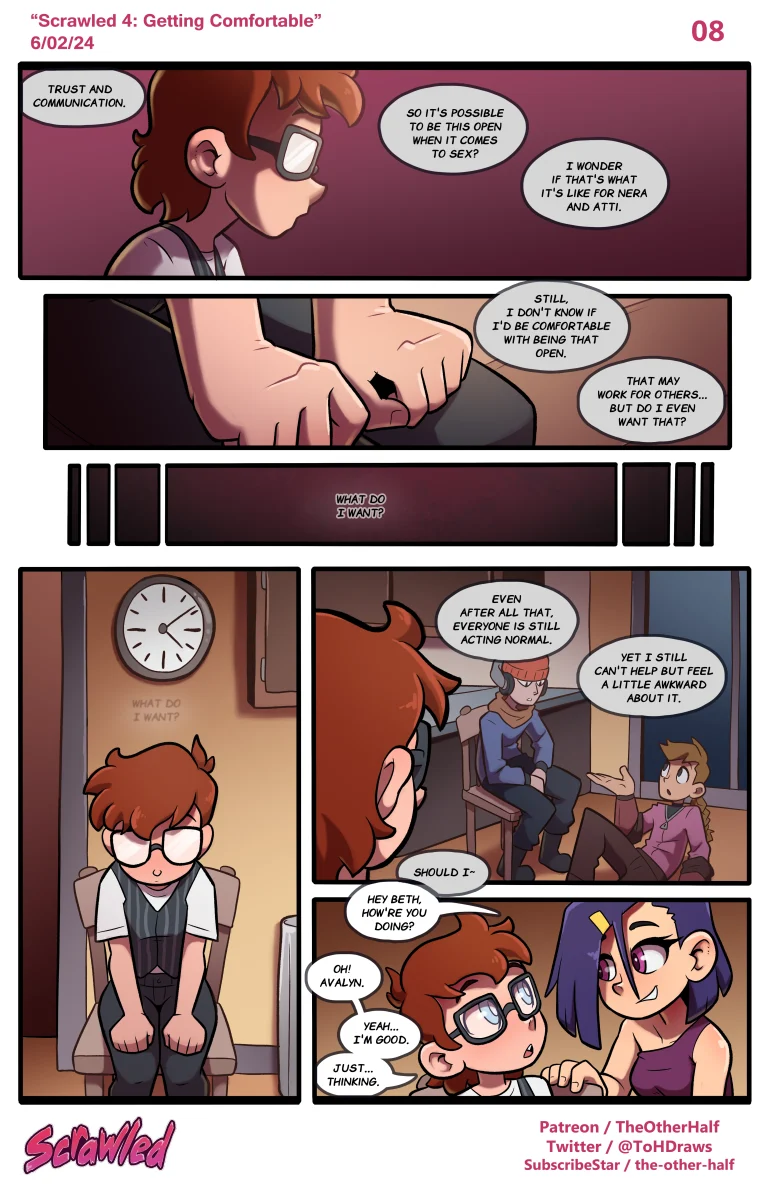 Scrawled 4: Getting Comfortable porn comic picture 8