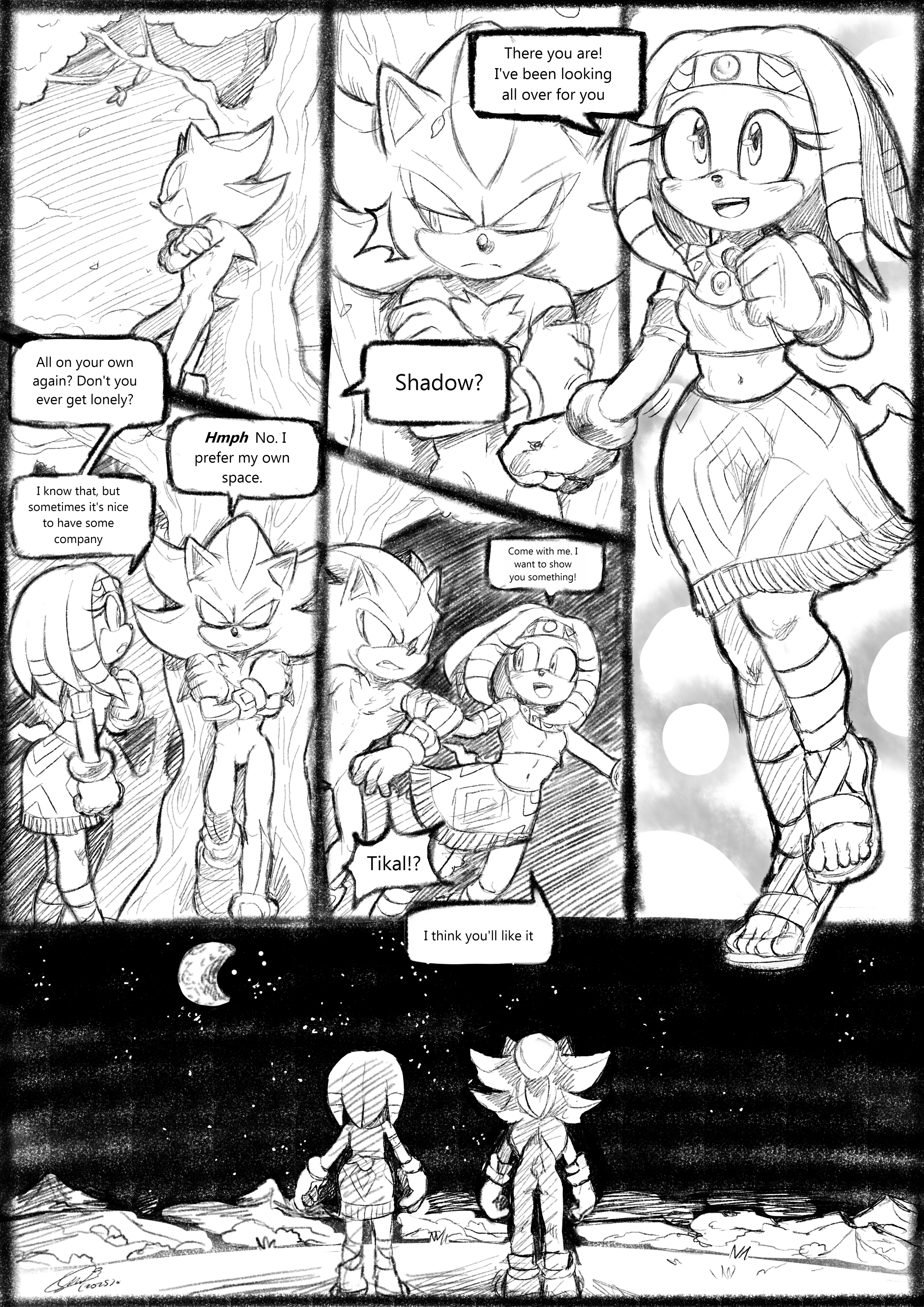 Shadow & Tikal porn comic picture 1