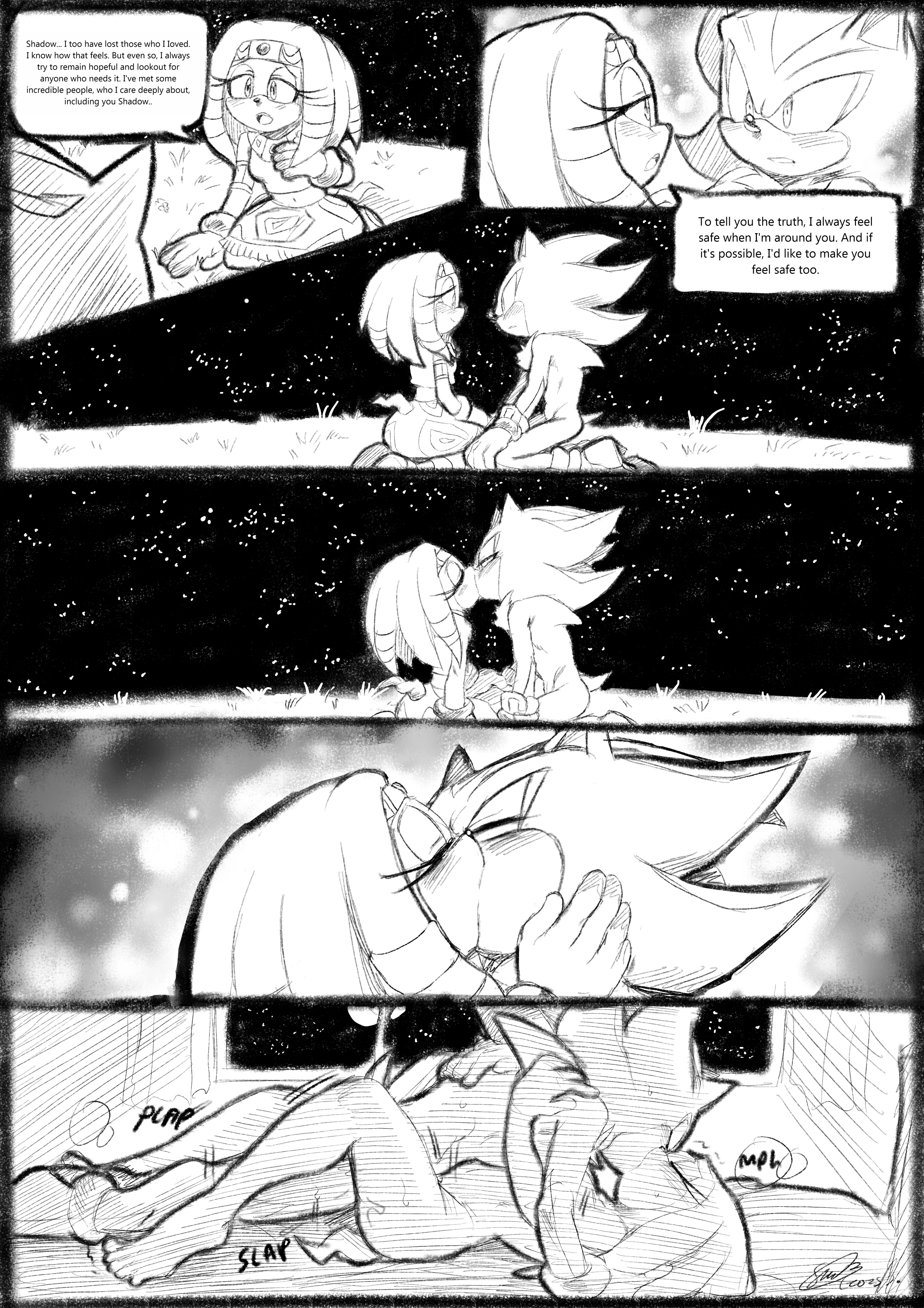Shadow & Tikal porn comic picture 3